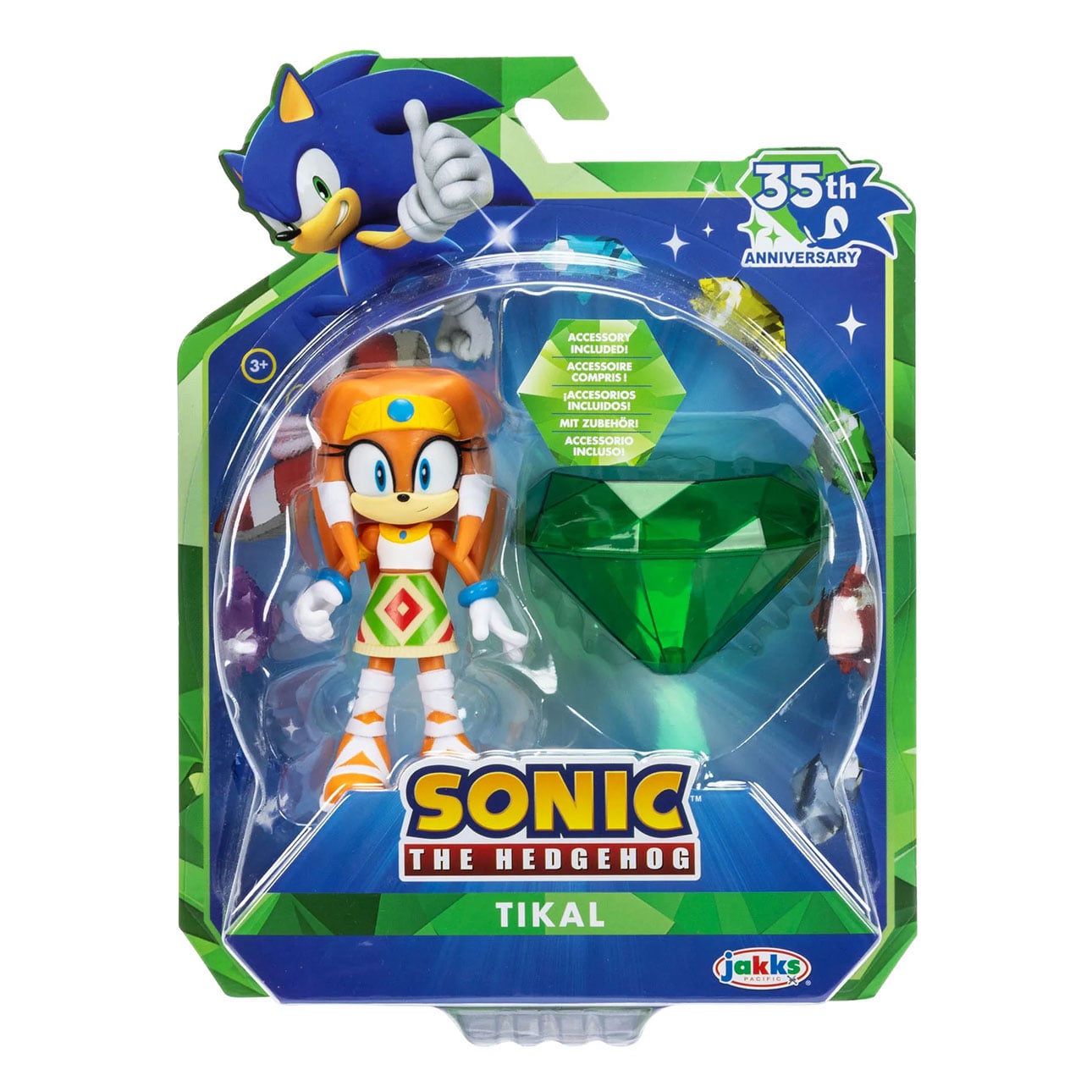 Sonic the Hedgehog 35th Anniversary Modern Tikal with Master Emerald 4-Inch Scale Action Figure Gallery Image 4