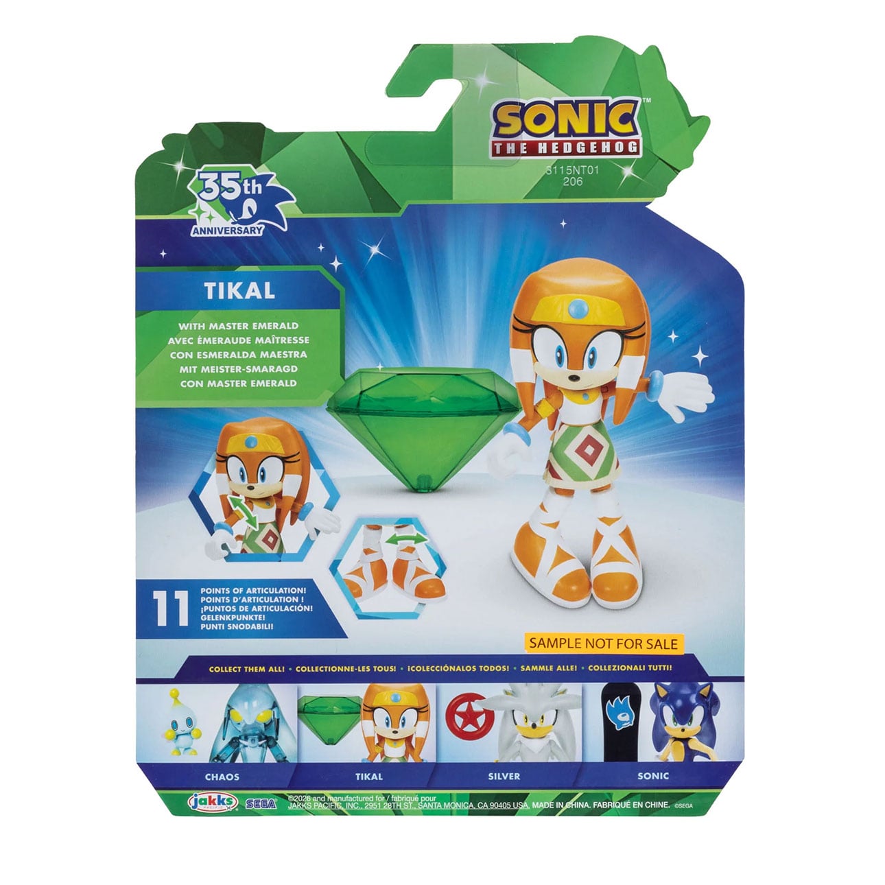 Sonic the Hedgehog 35th Anniversary Modern Tikal with Master Emerald 4-Inch Scale Action Figure Gallery Image 3
