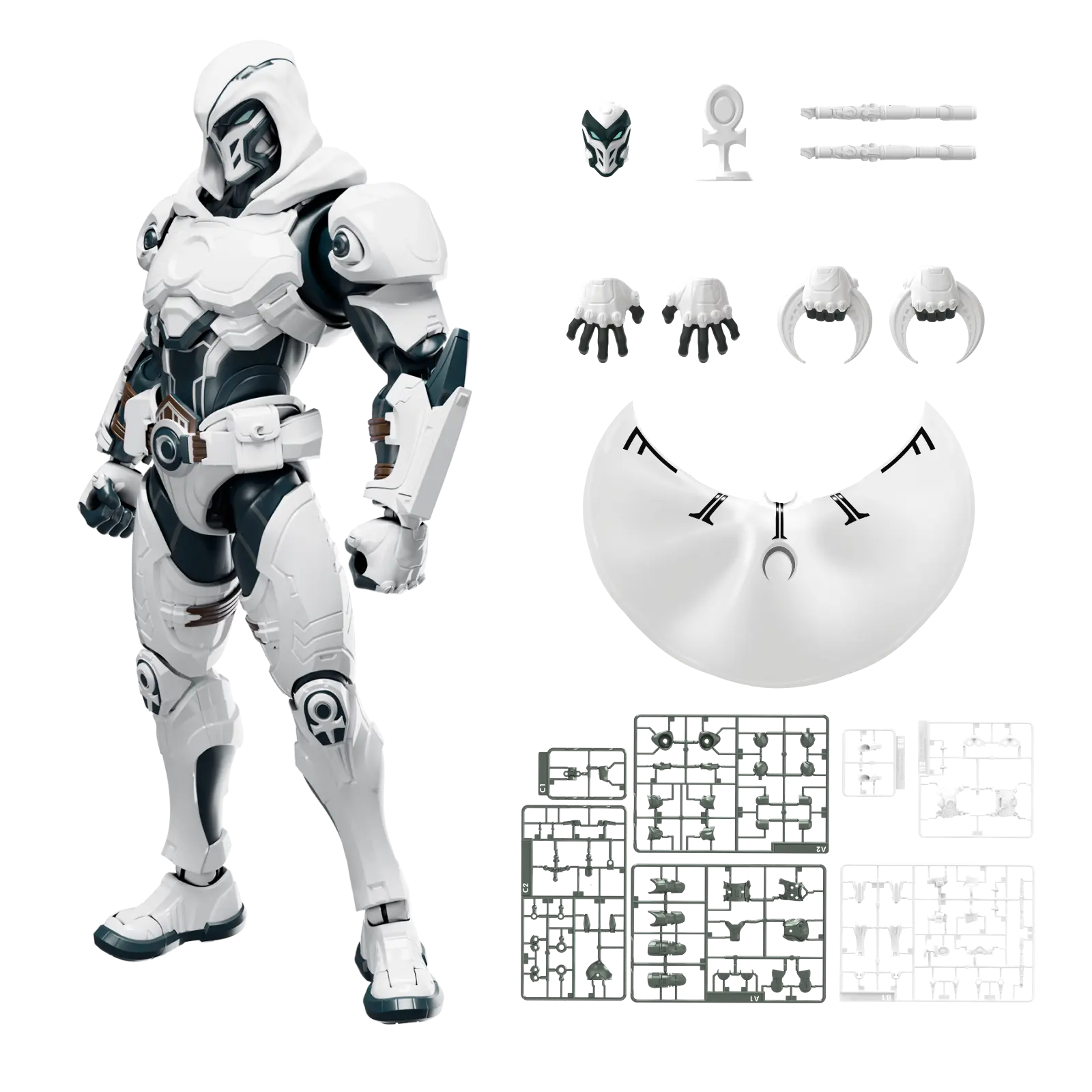 Marvel Rivals Champion Class CC11 Moon Knight Model Kit Gallery Image 8