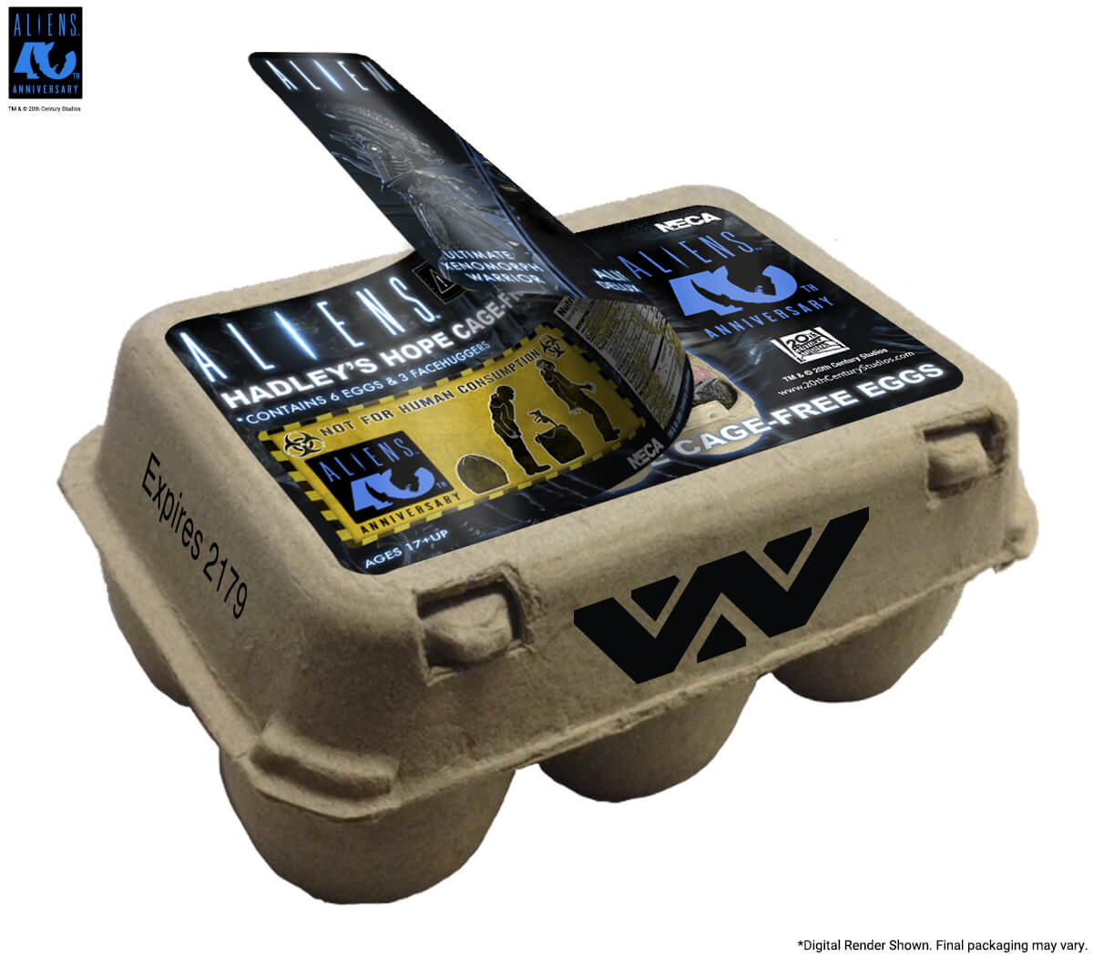 Aliens 40th Anniversary Xenomorph Eggs Set 6 Pack in Collectible Carton Gallery Image 4