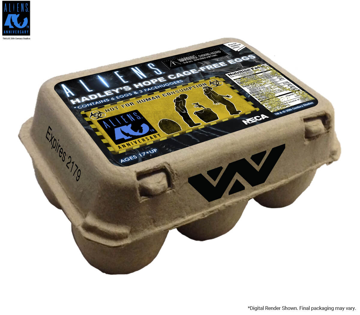Aliens 40th Anniversary Xenomorph Eggs Set 6 Pack in Collectible Carton Gallery Image 3