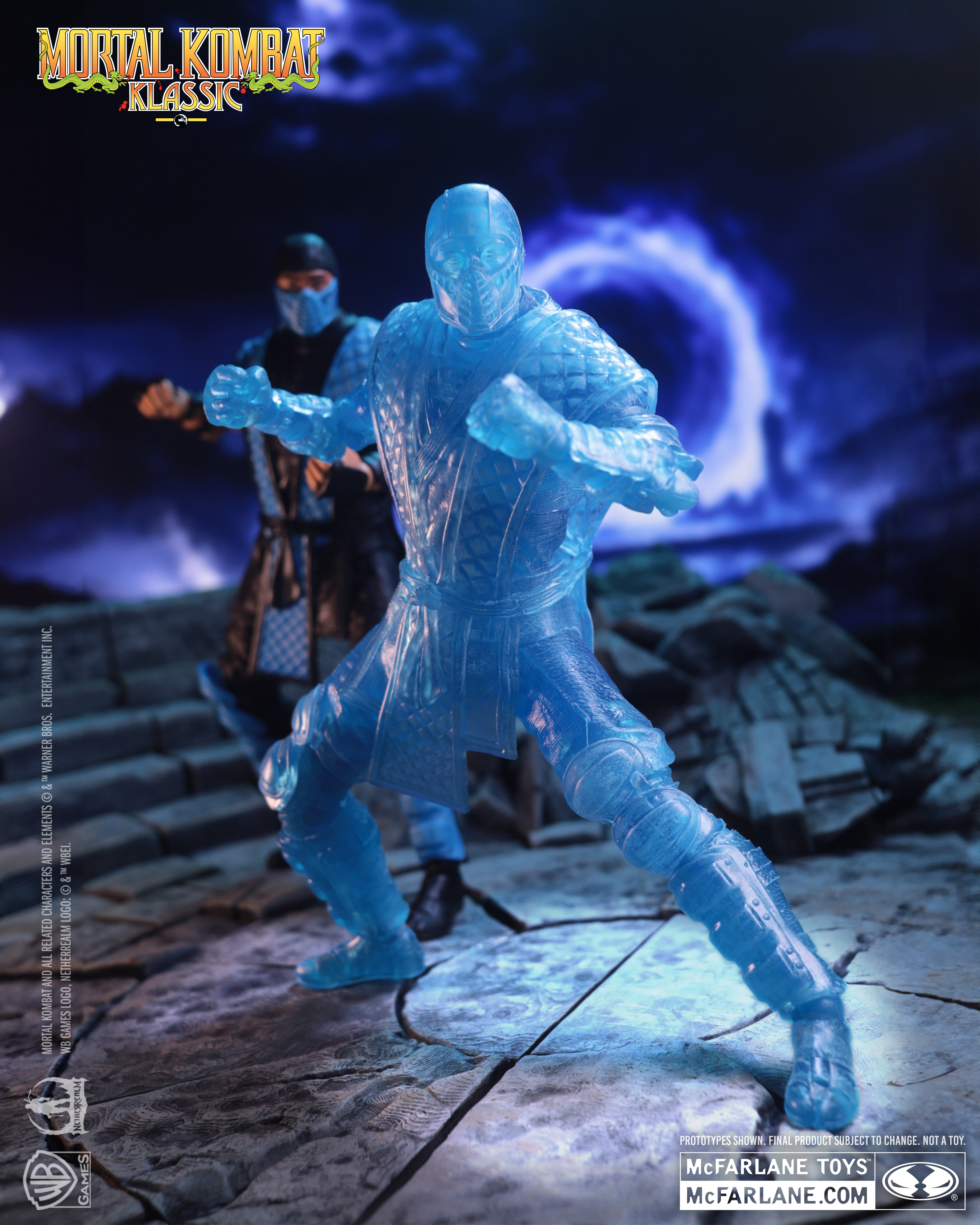 Mortal Kombat Klassic Sub-Zero (Ice Clone) 7" Action Figure Gallery Image 6