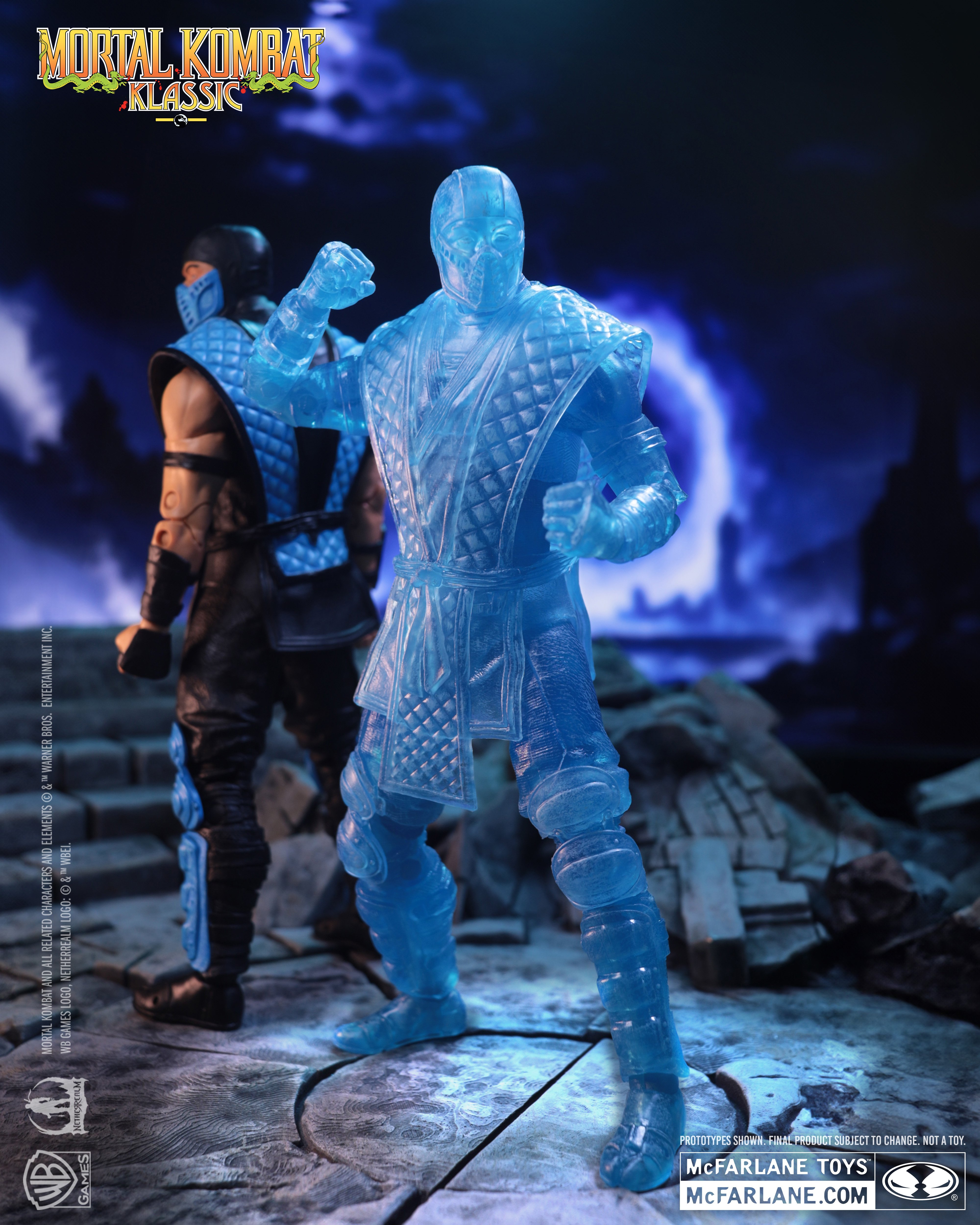 Mortal Kombat Klassic Sub-Zero (Ice Clone) 7" Action Figure Gallery Image 7