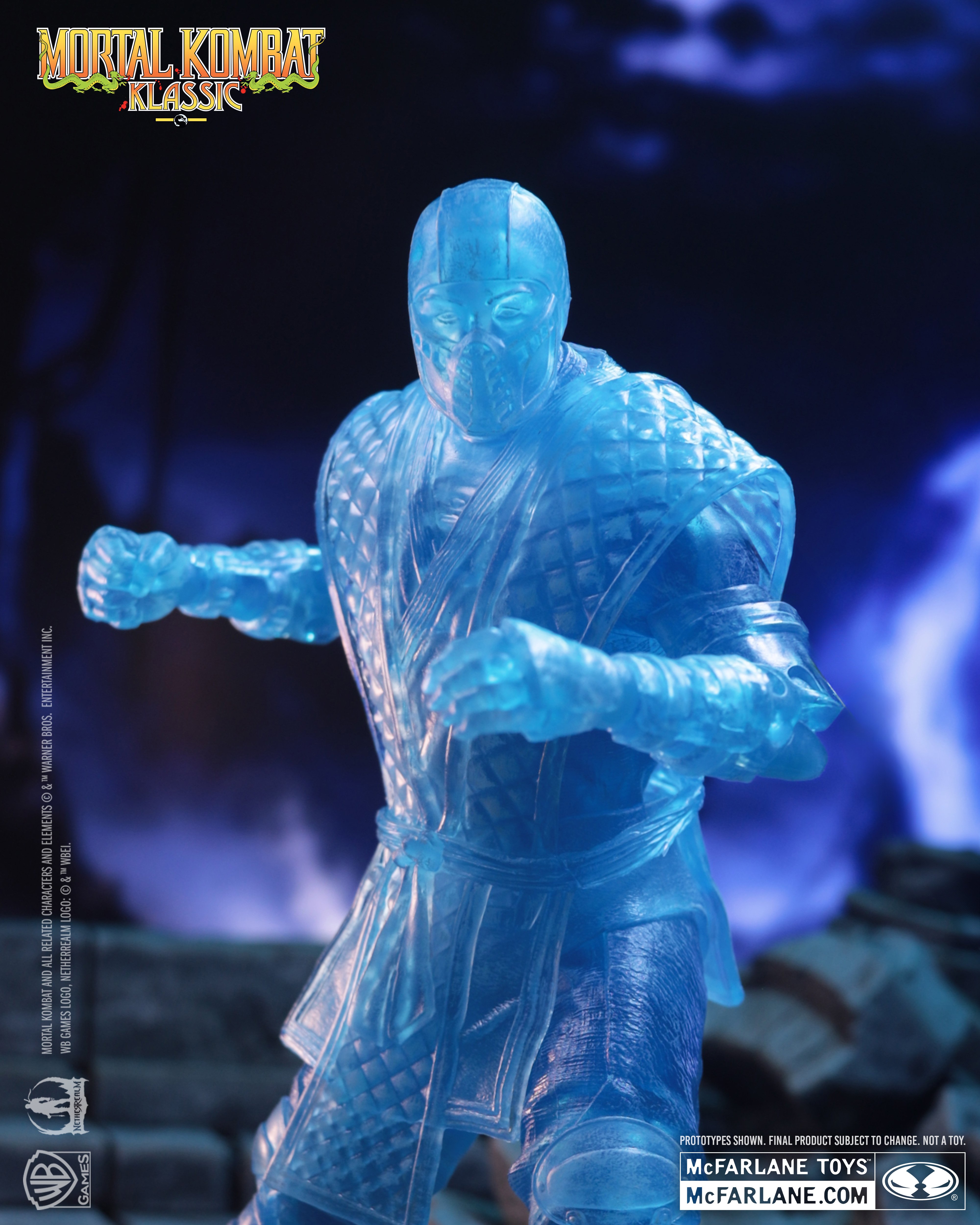 Mortal Kombat Klassic Sub-Zero (Ice Clone) 7" Action Figure Gallery Image 4