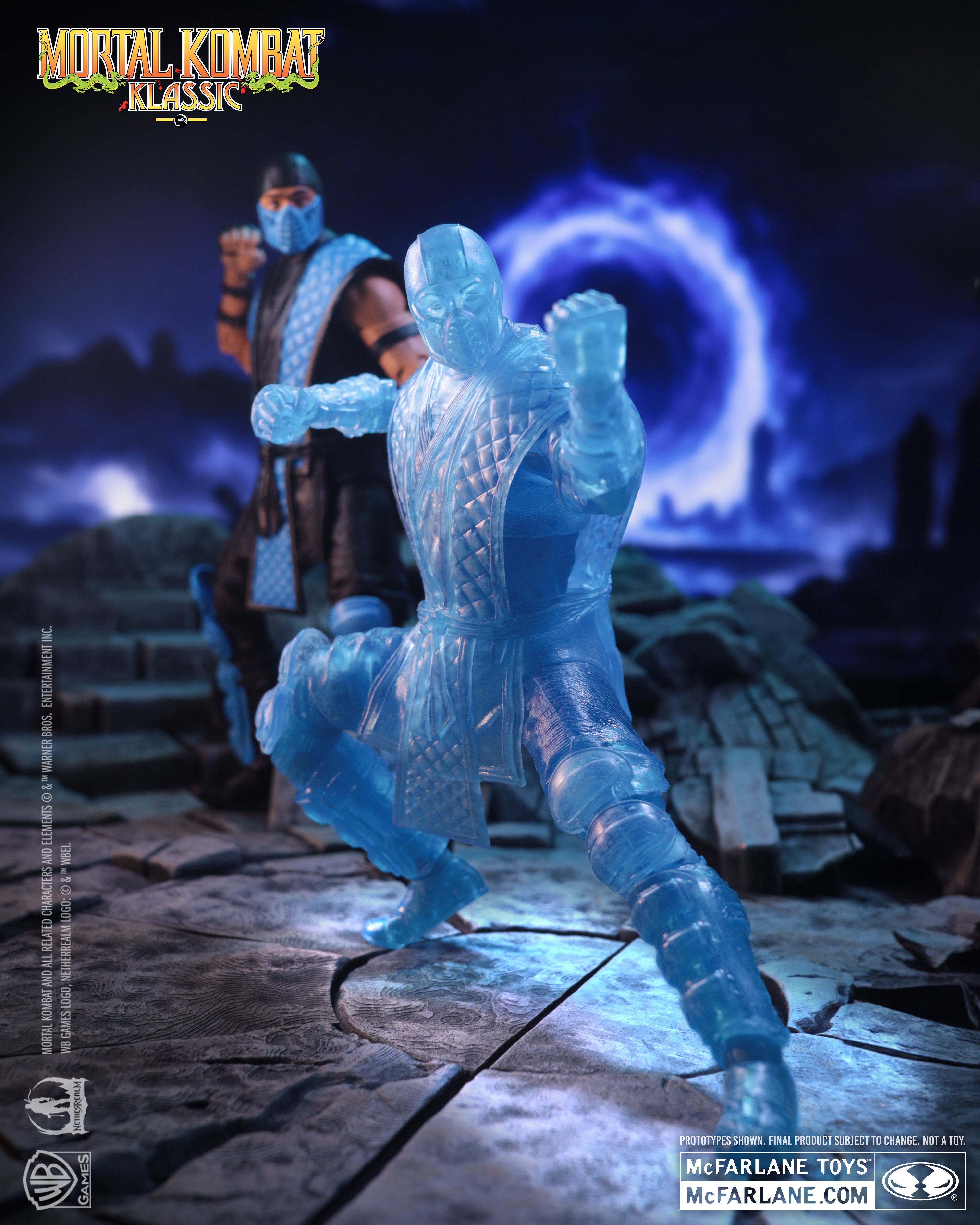 Mortal Kombat Klassic Sub-Zero (Ice Clone) 7" Action Figure Gallery Image 5