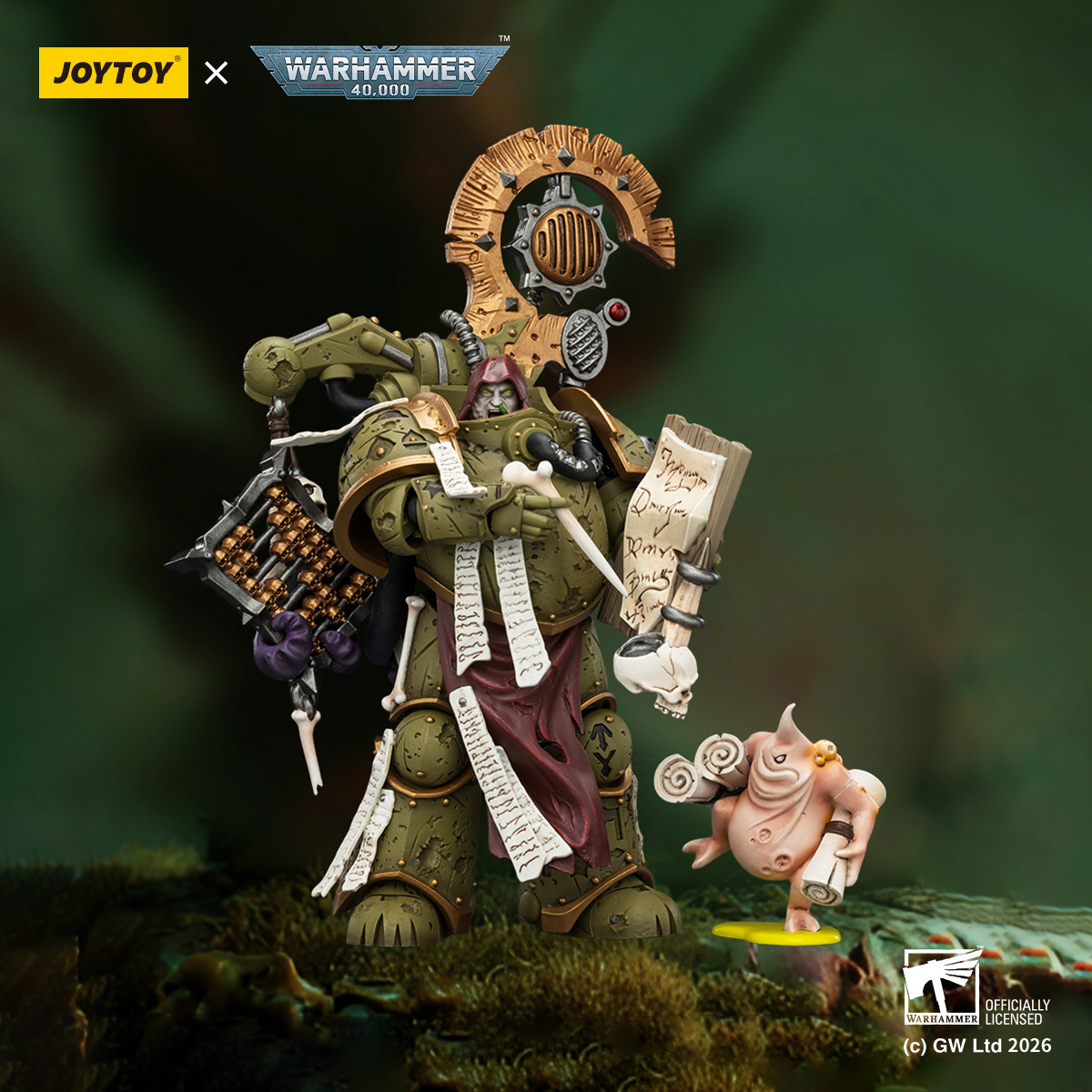Warhammer 40,000: Death Guard Tallyman with Plasma Pistol 1/18 Scale Action Figure Gallery Image 3