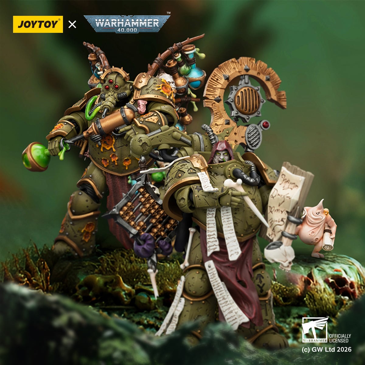 Warhammer 40,000: Death Guard Tallyman with Plasma Pistol 1/18 Scale Action Figure Gallery Image 13