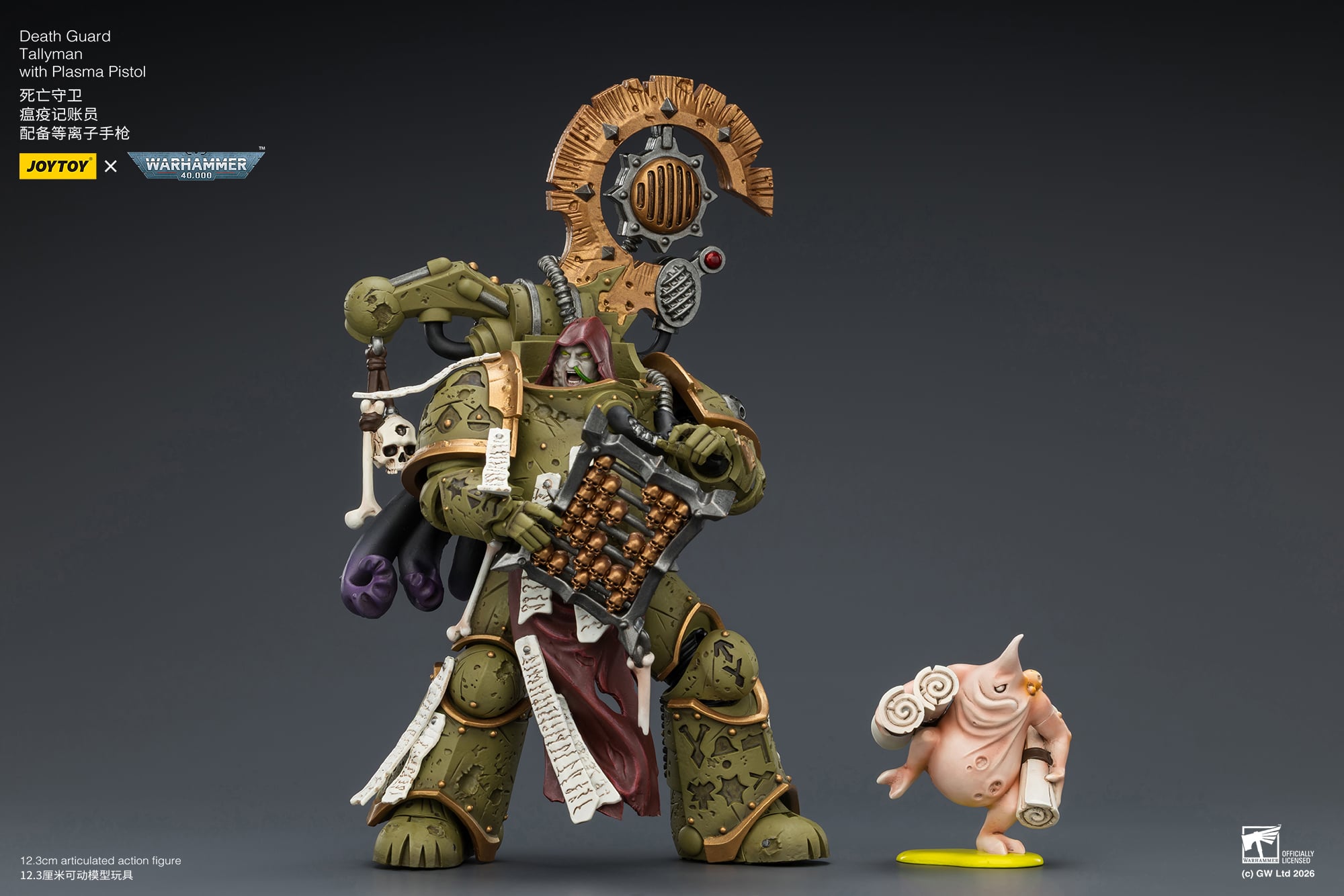 Warhammer 40,000: Death Guard Tallyman with Plasma Pistol 1/18 Scale Action Figure Gallery Image 10