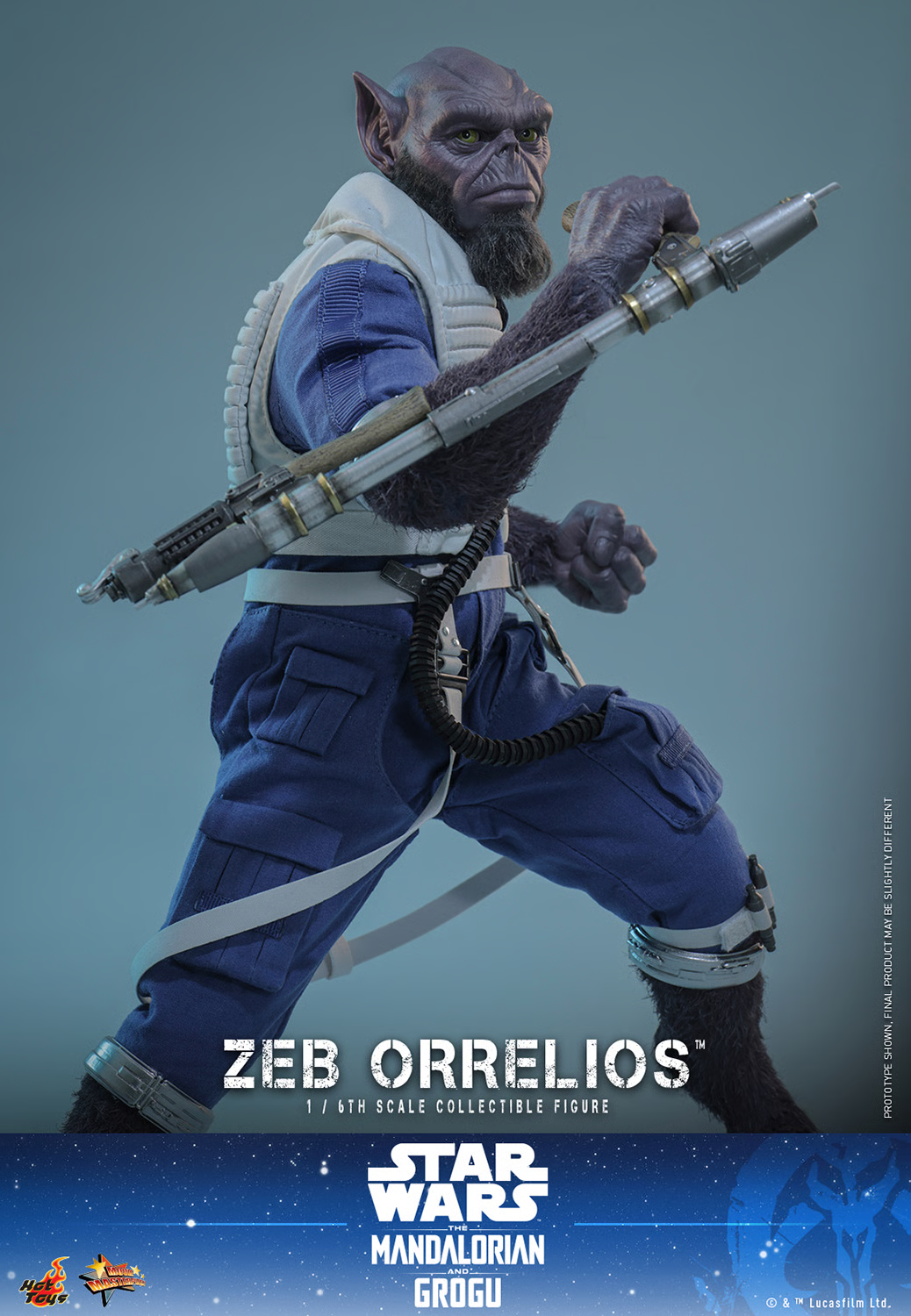 Star Wars: The Mandalorian & Grogu MMS876 Zeb Orrelios 1/6th Scale Collectible Figure Gallery Image 7