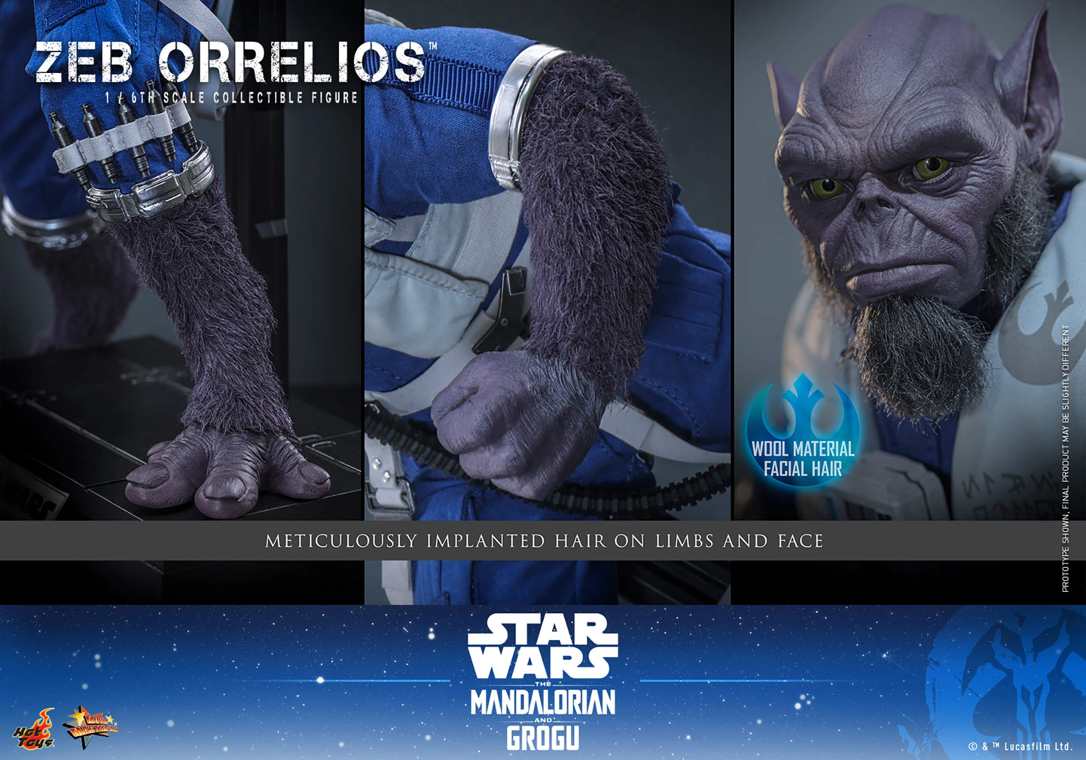 Star Wars: The Mandalorian & Grogu MMS876 Zeb Orrelios 1/6th Scale Collectible Figure Gallery Image 17