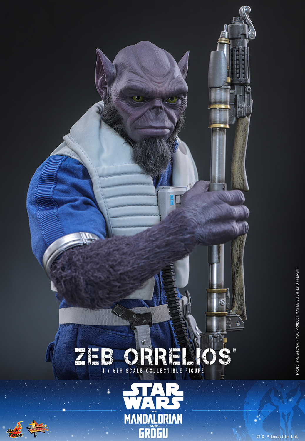 Star Wars: The Mandalorian & Grogu MMS876 Zeb Orrelios 1/6th Scale Collectible Figure Gallery Image 6