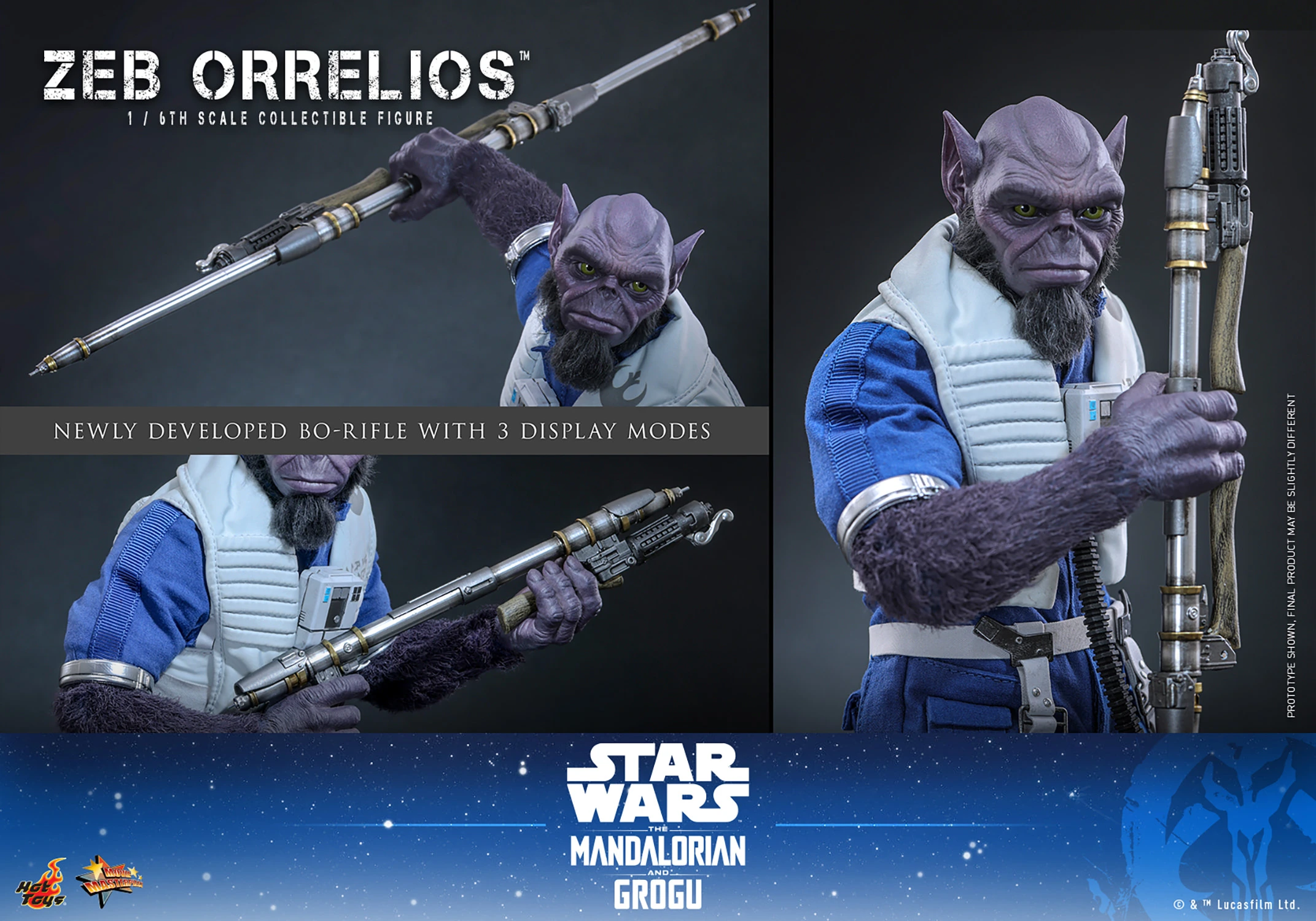 Star Wars: The Mandalorian & Grogu MMS876 Zeb Orrelios 1/6th Scale Collectible Figure Gallery Image 15