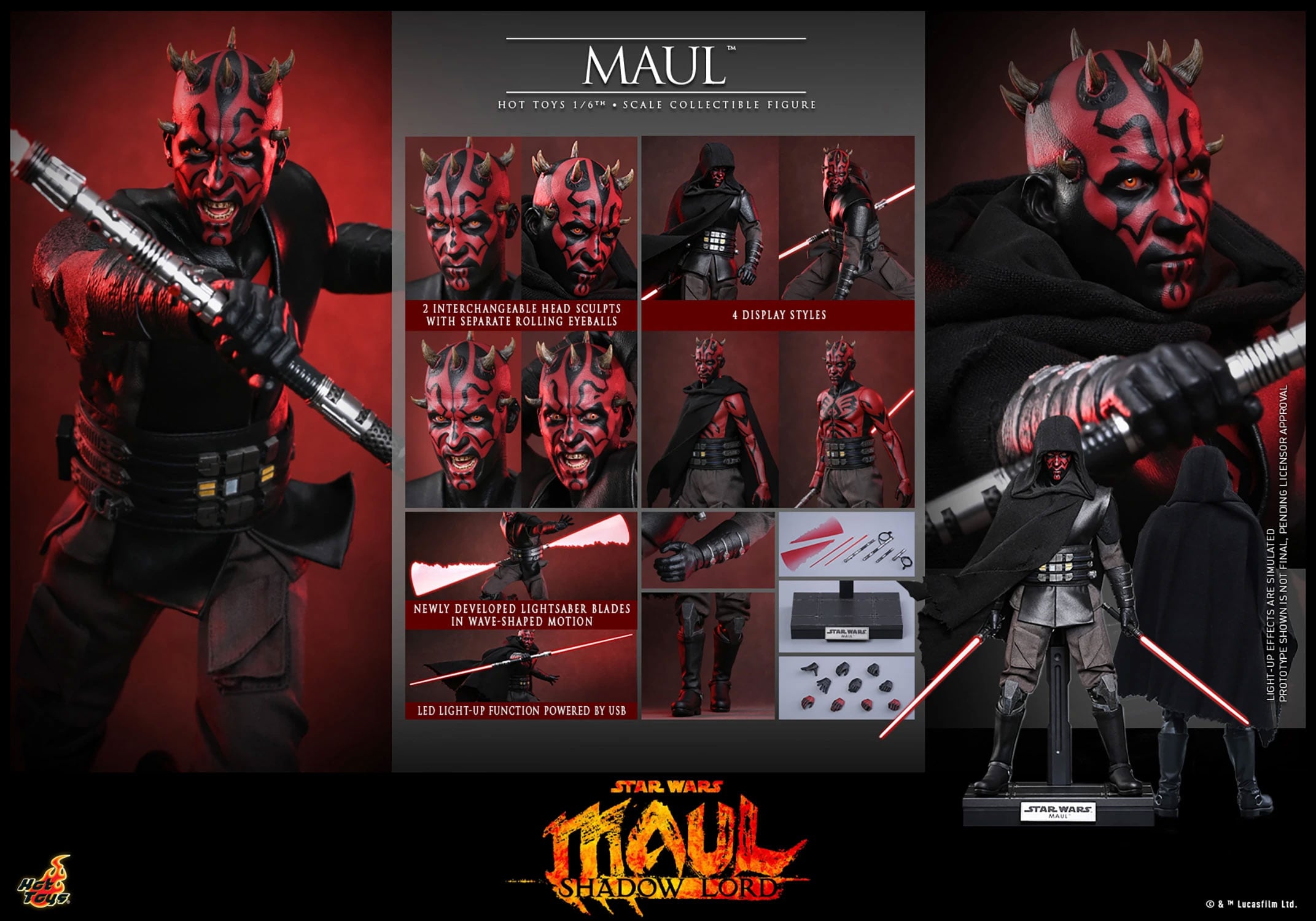 Star Wars: Maul - Shadow Lord TMS187 Maul 1/6th Scale Collectible Figure Gallery Image 25