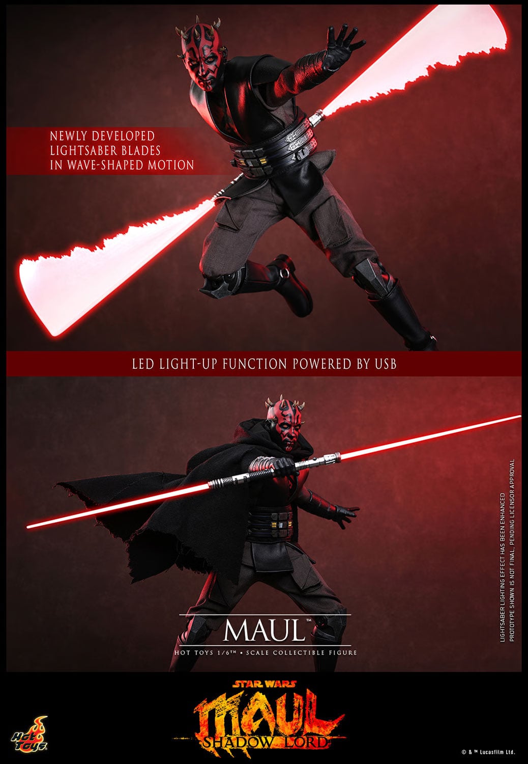 Star Wars: Maul - Shadow Lord TMS187 Maul 1/6th Scale Collectible Figure Gallery Image 22