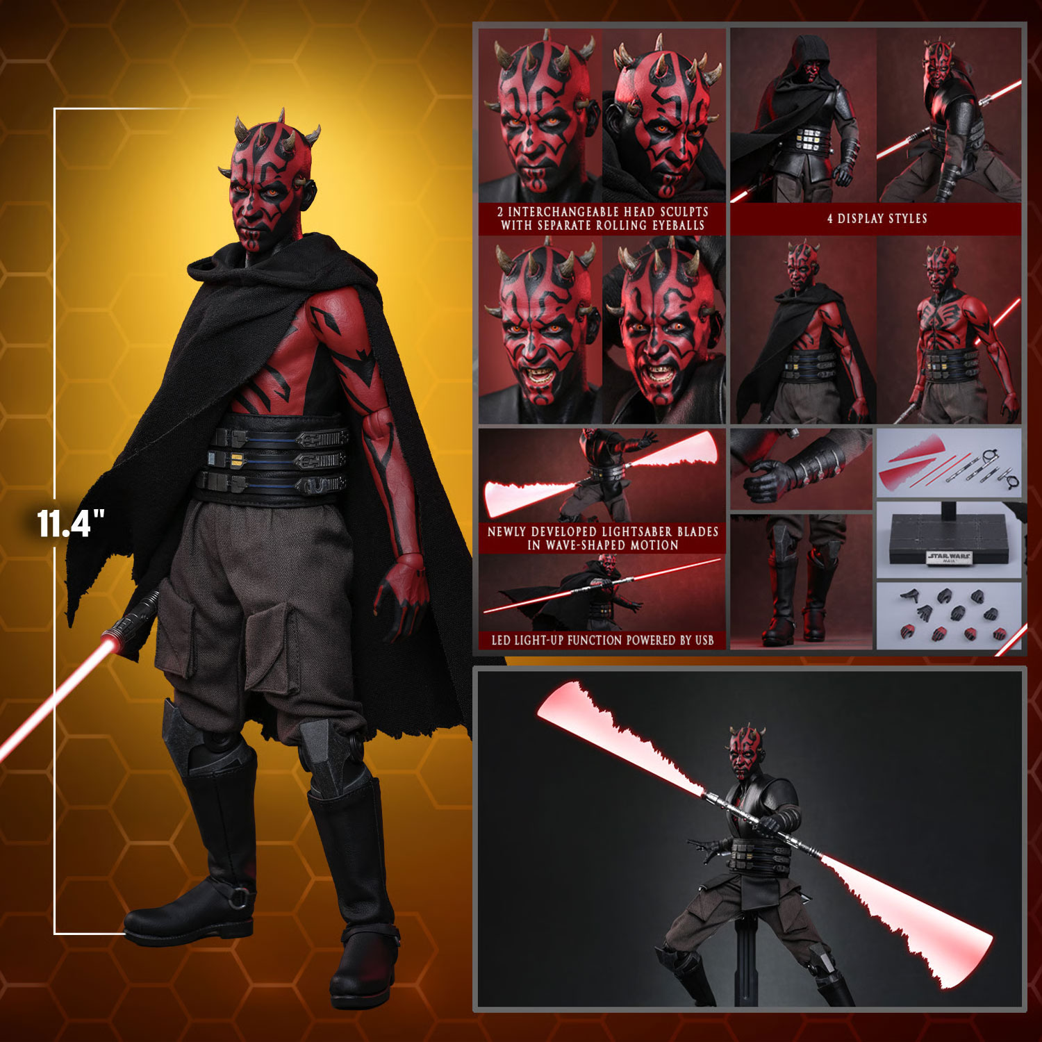 Star Wars: Maul - Shadow Lord TMS187 Maul 1/6th Scale Collectible Figure Gallery Image 24
