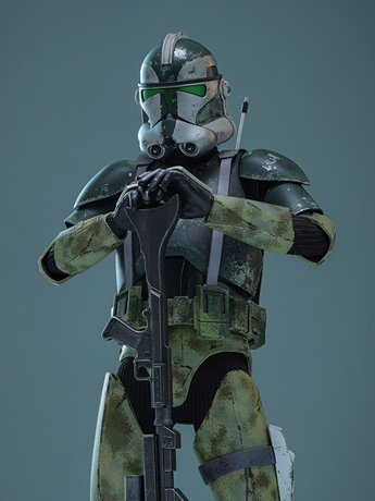 Star Wars: Revenge of the Sith MMS877 Clone Commander Gree 1/6th Scale Collectible Figure Gallery Image 2