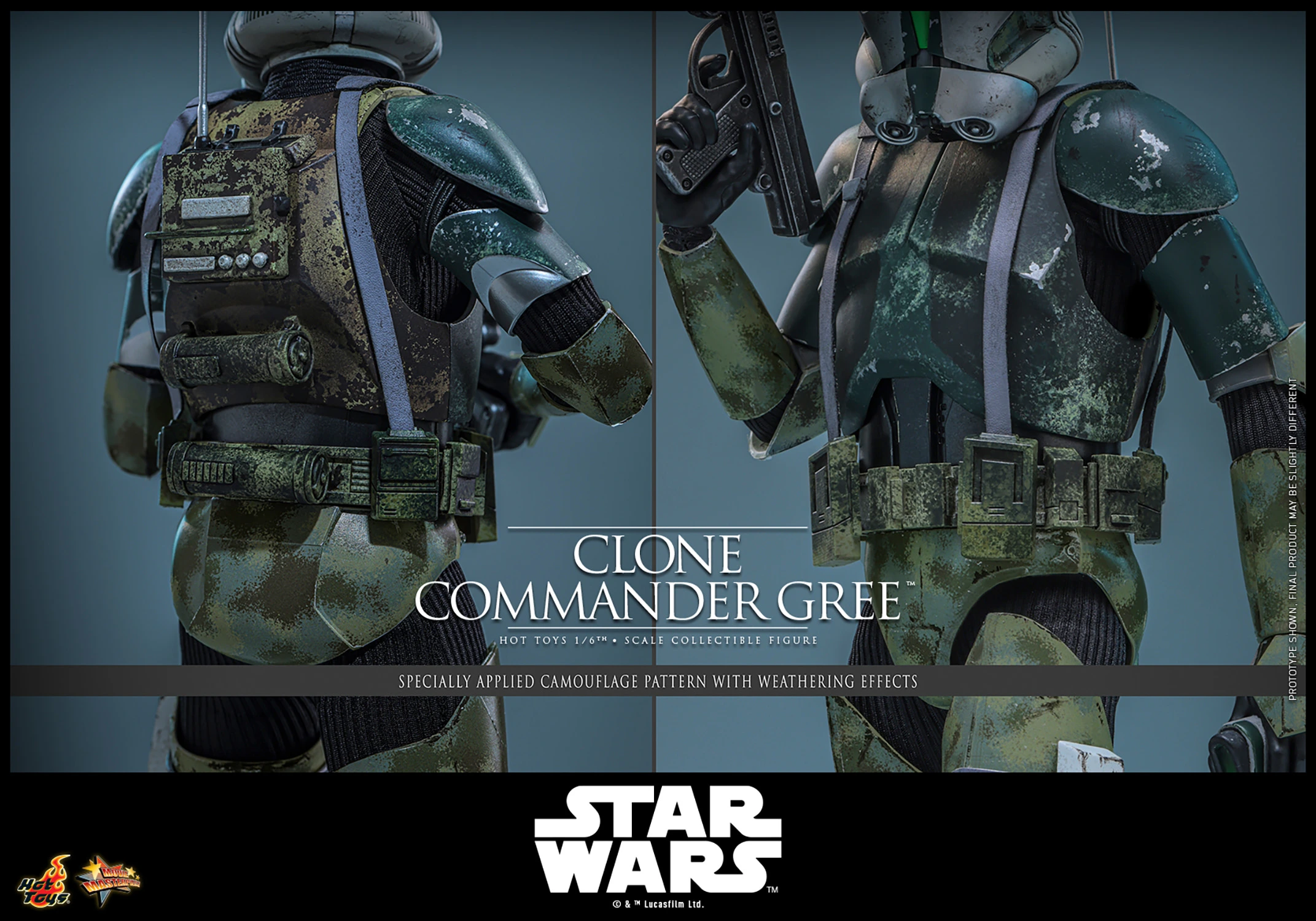 Star Wars: Revenge of the Sith MMS877 Clone Commander Gree 1/6th Scale Collectible Figure Gallery Image 16