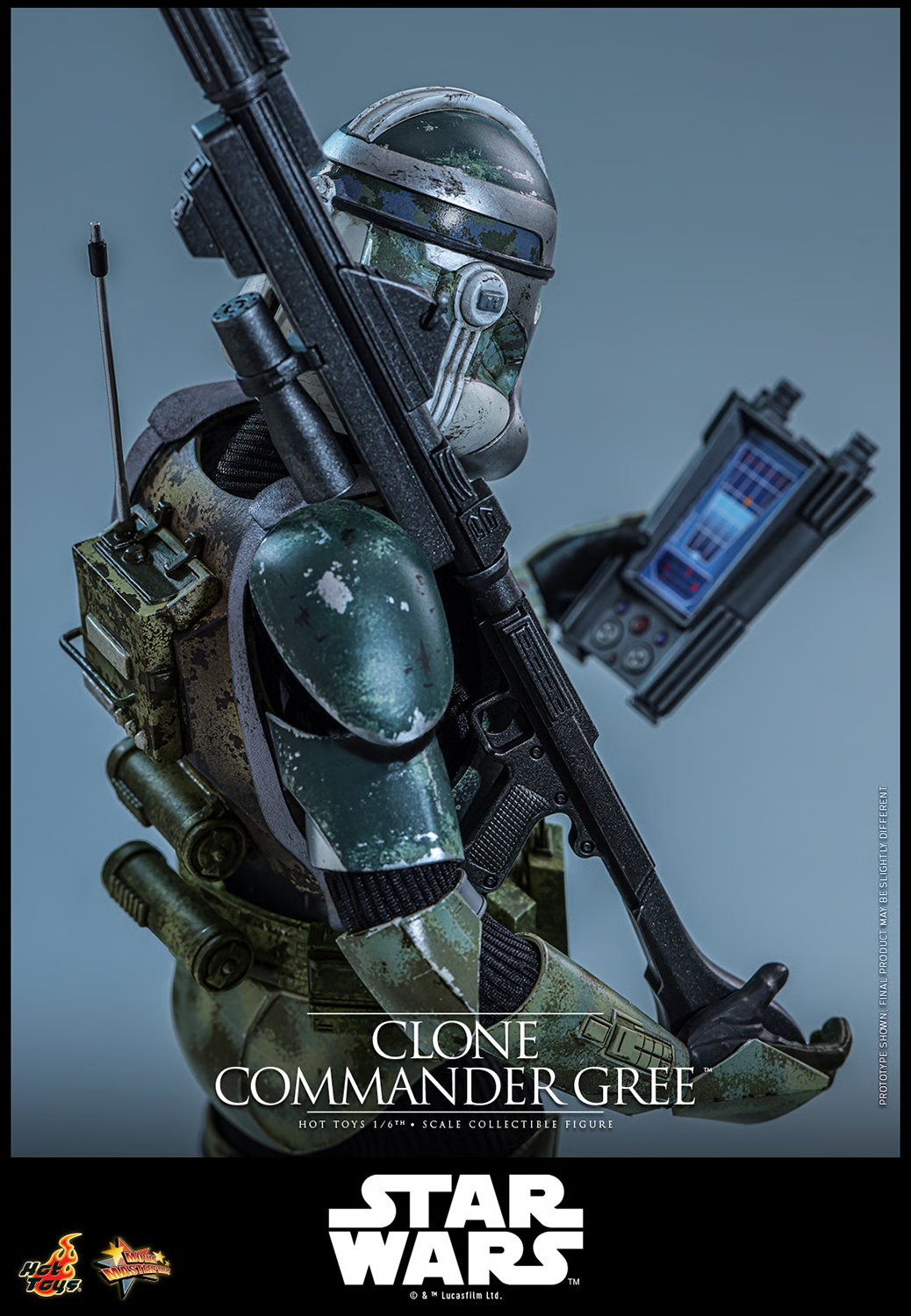 Star Wars: Revenge of the Sith MMS877 Clone Commander Gree 1/6th Scale Collectible Figure Gallery Image 7