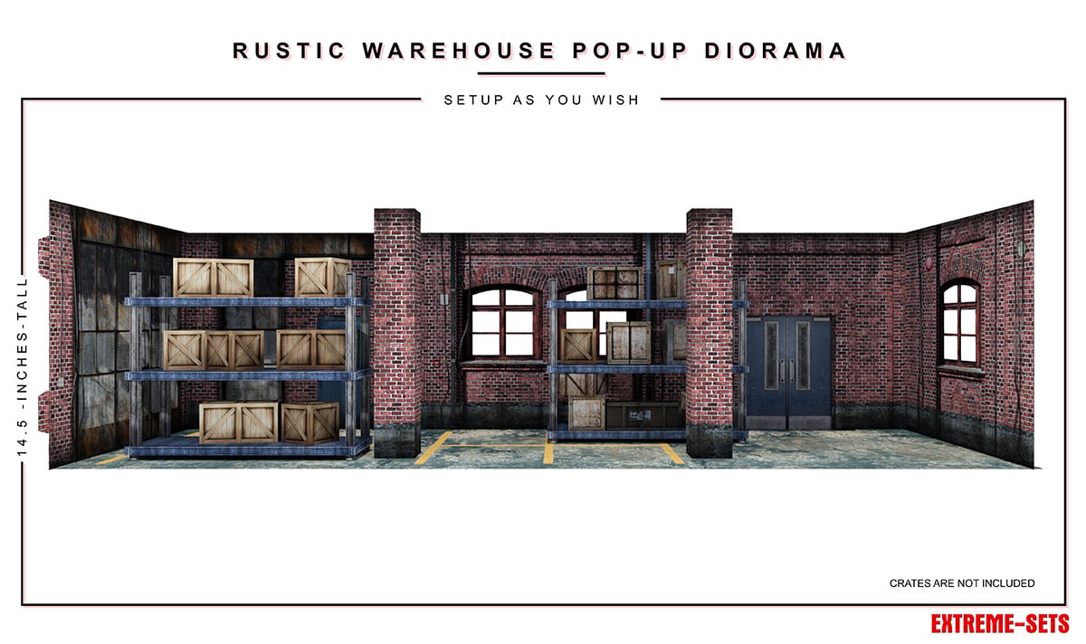 Rustic Warehouse 1/12 Scale Pop-Up Diorama Gallery Image 4