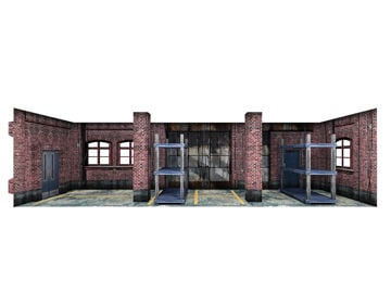Rustic Warehouse 1/12 Scale Pop-Up Diorama