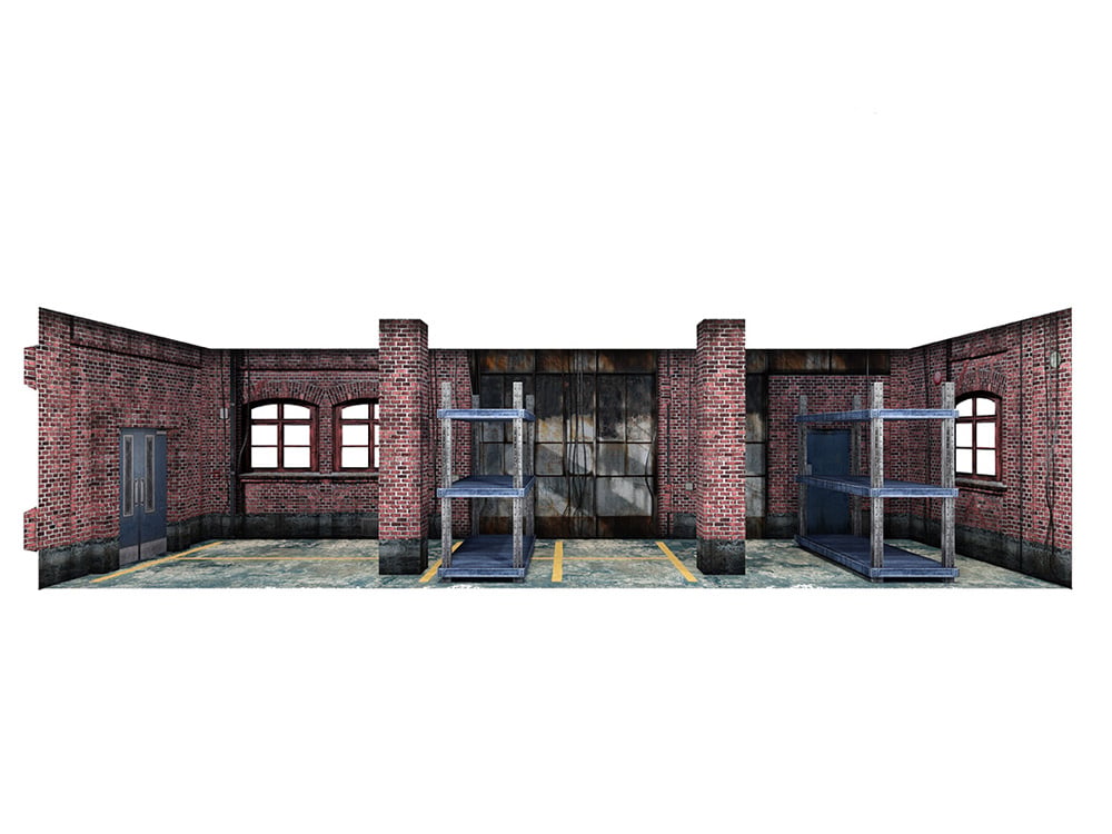 Rustic Warehouse 1/12 Scale Pop-Up Diorama Gallery Image 1