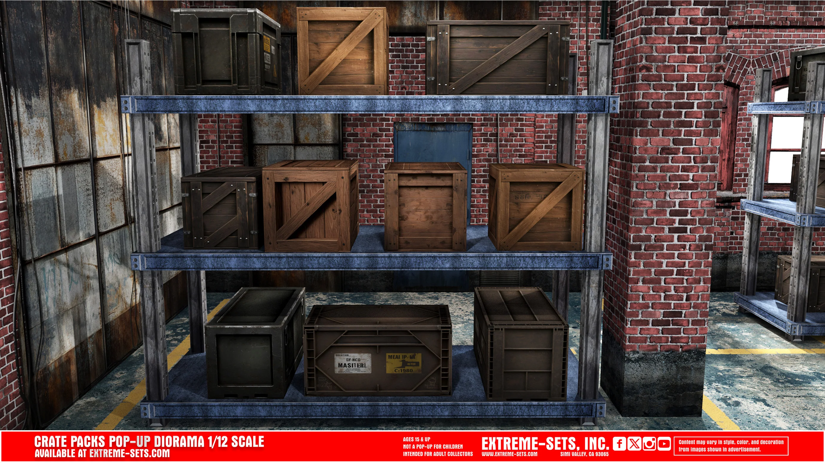 Rustic Warehouse 1/12 Scale Pop-Up Diorama Gallery Image 15