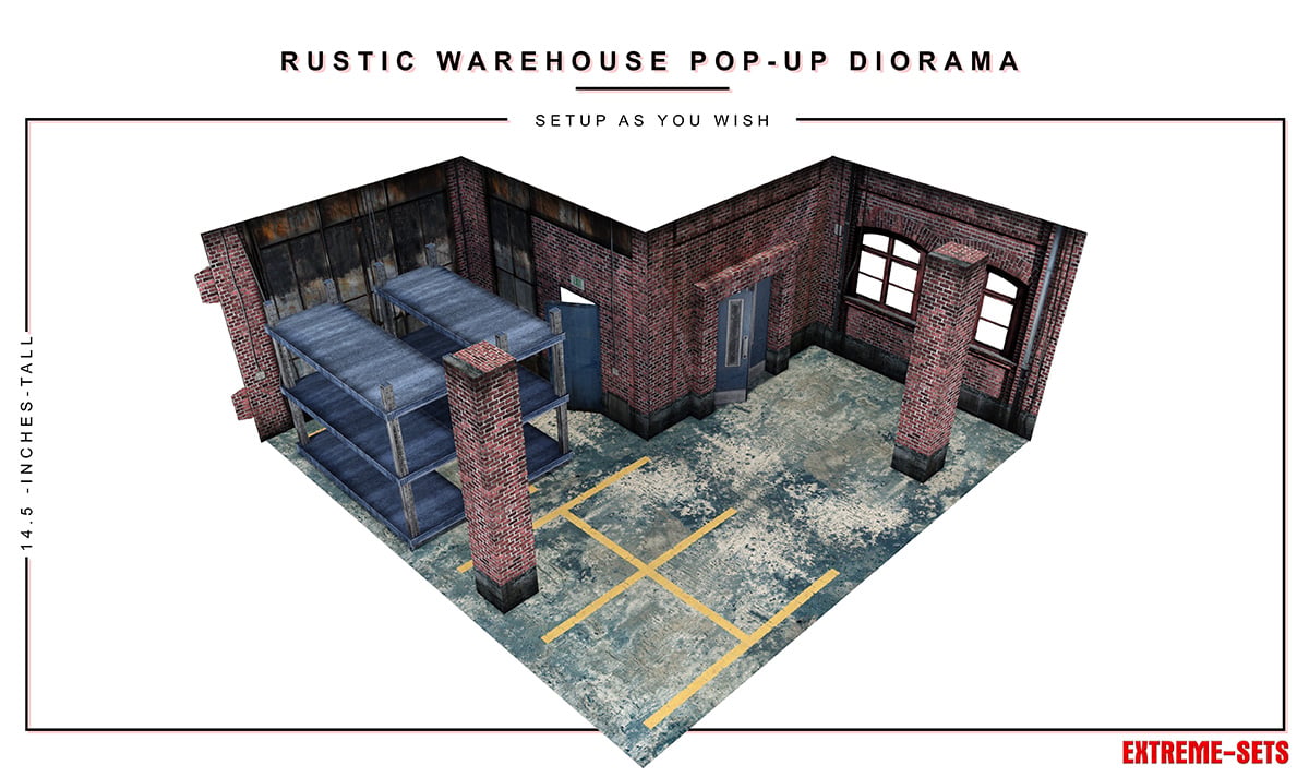 Rustic Warehouse 1/12 Scale Pop-Up Diorama Gallery Image 6