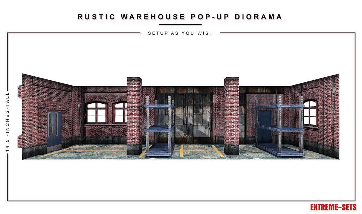 Rustic Warehouse 1/12 Scale Pop-Up Diorama Gallery Image 3