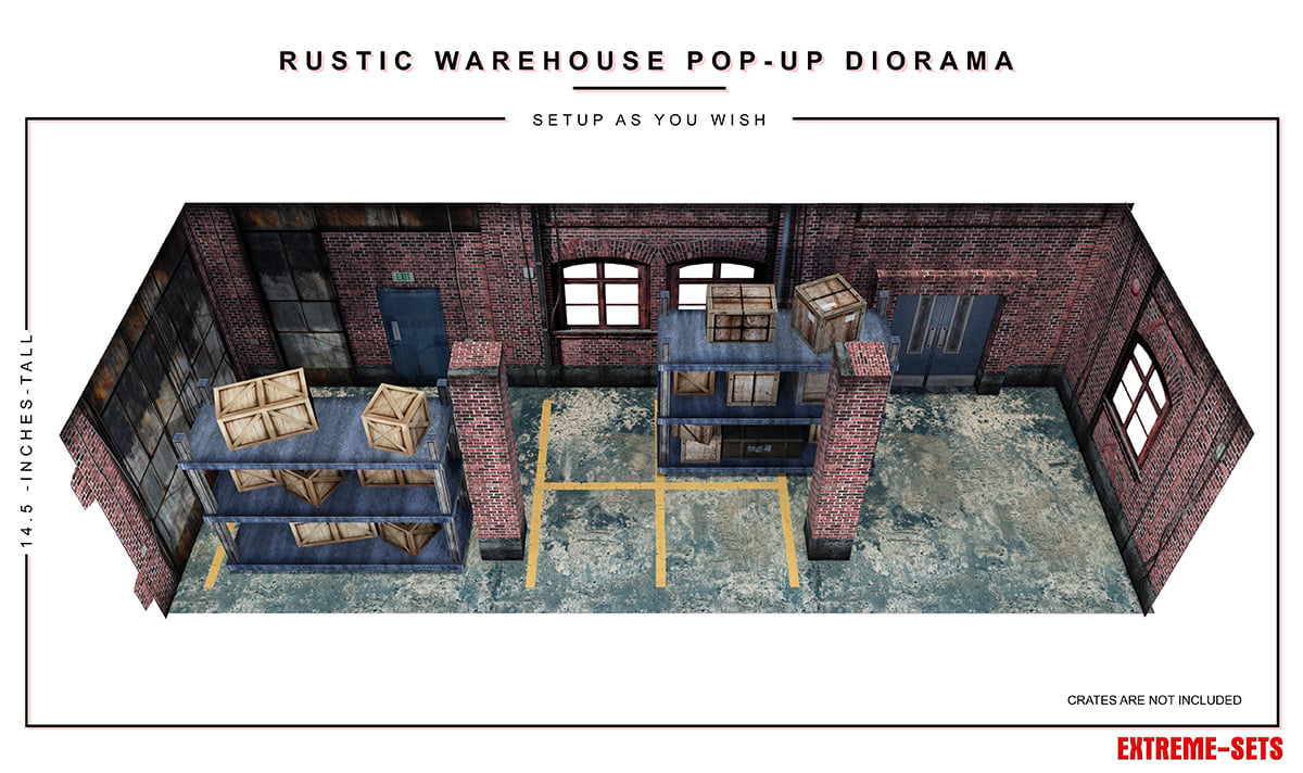 Rustic Warehouse 1/12 Scale Pop-Up Diorama Gallery Image 5