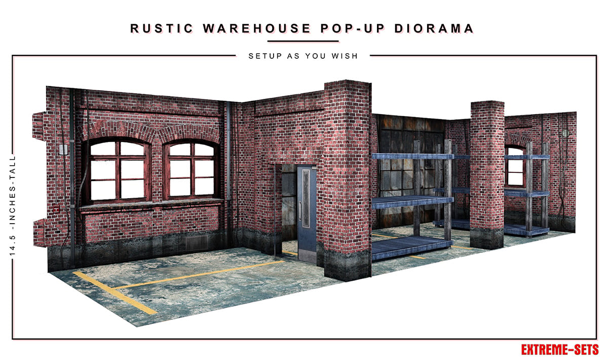 Rustic Warehouse 1/12 Scale Pop-Up Diorama Gallery Image 8