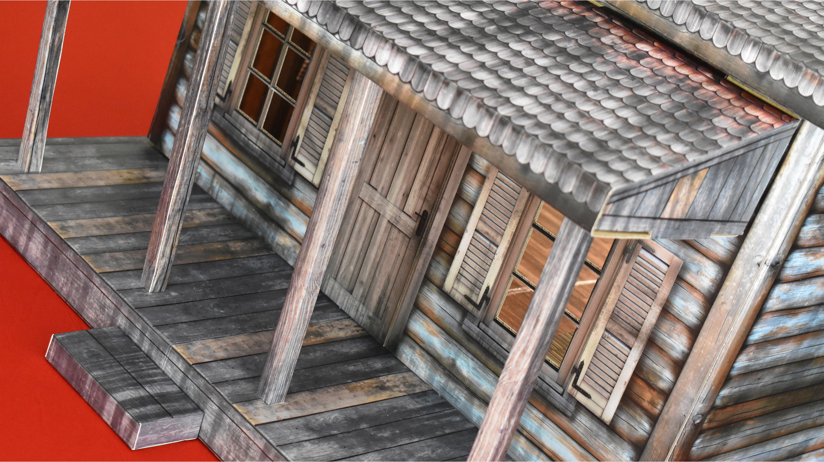Log Cabin 1/12 Scale Pop-Up Diorama Gallery Image 11