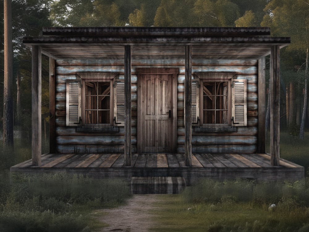 Log Cabin 1/12 Scale Pop-Up Diorama Gallery Image 1