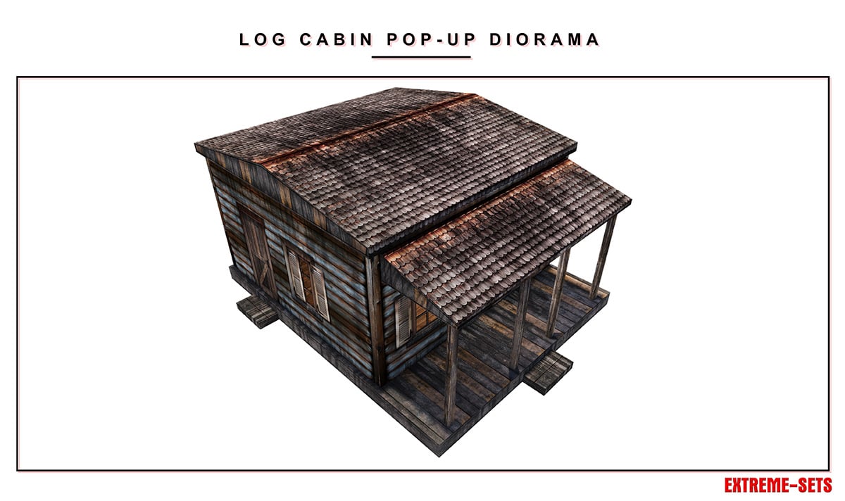 Log Cabin 1/12 Scale Pop-Up Diorama Gallery Image 7