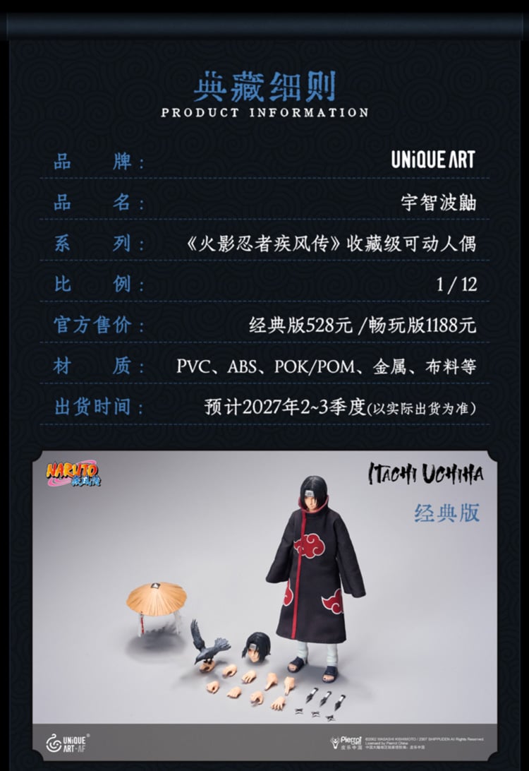 Naruto: Shippuden Itachi Uchiha (Standard Ver.) 1/12 Scale Action Figure Gallery Image 7