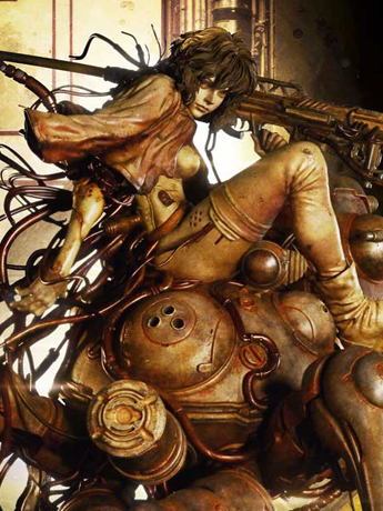 Ghost in the Shell: Stand Alone Complex The Legend of Beauty and the Beast Motoko Kusanagi & Tachikoma 1/4 Scale Statue Gallery Image 2