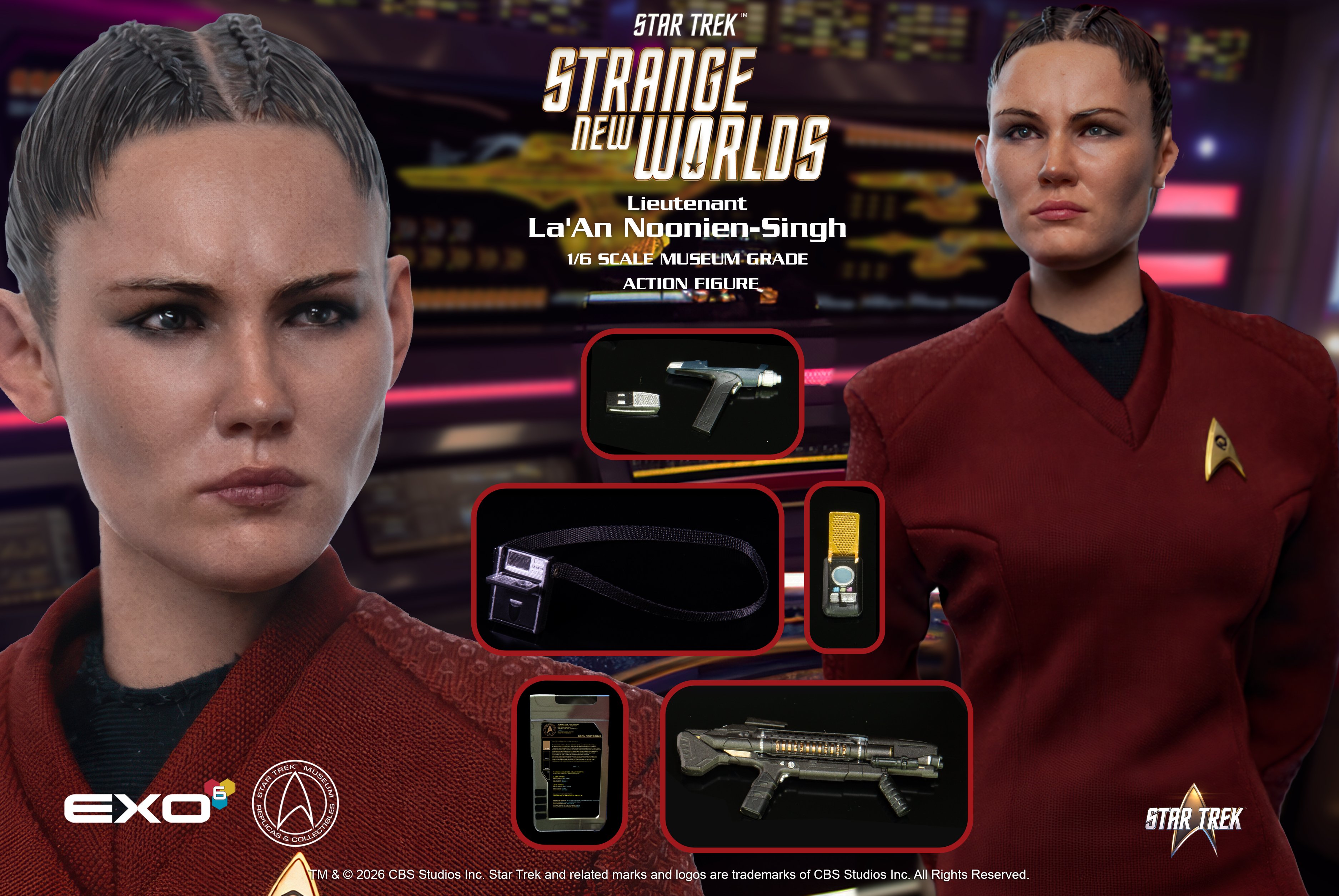 Star Trek: Strange New Worlds Lieutenant La'An Noonien-Singh 1/6 Scale Action Figure Gallery Image 15