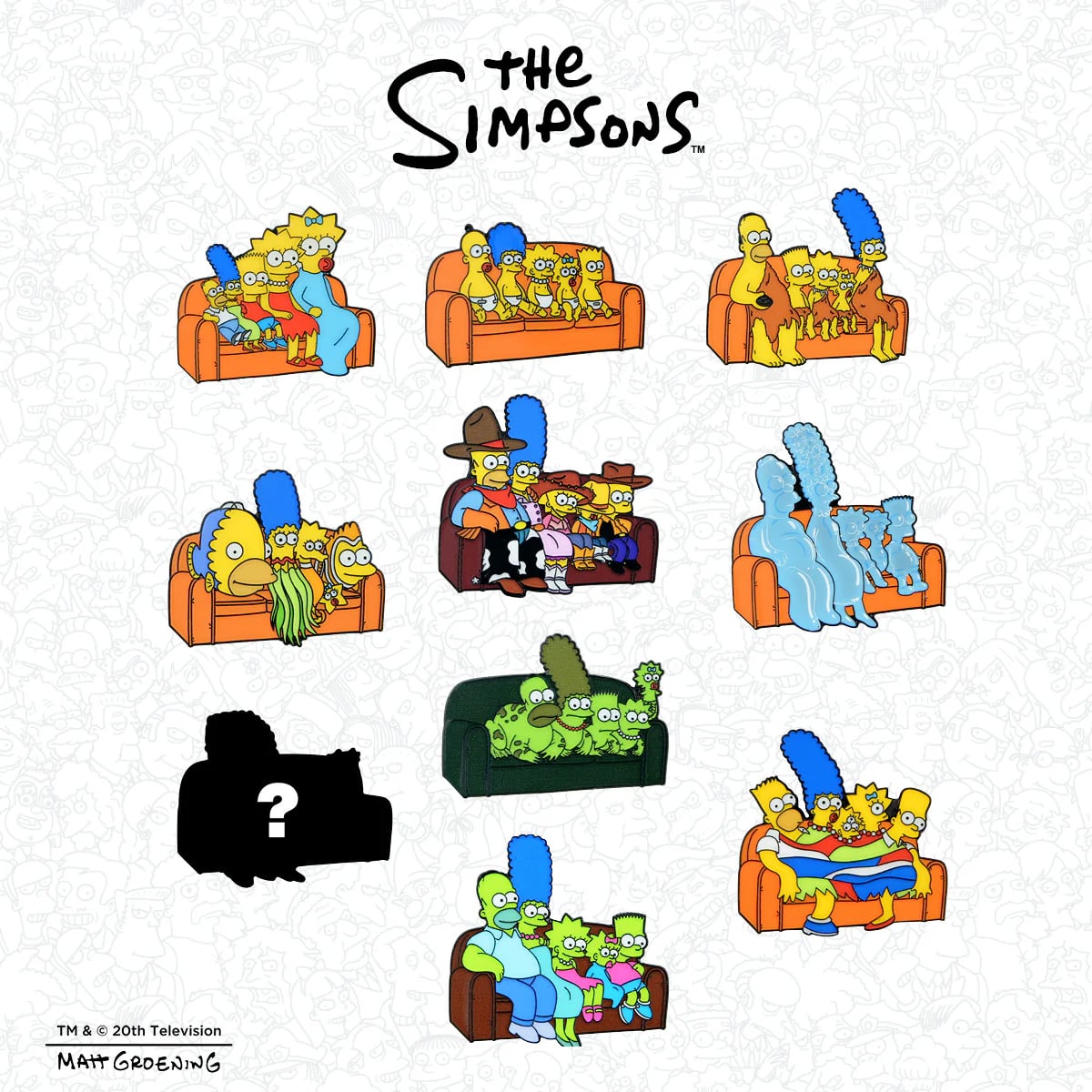 The Simpsons Couch Gag Random Enamel Pin Gallery Image 3