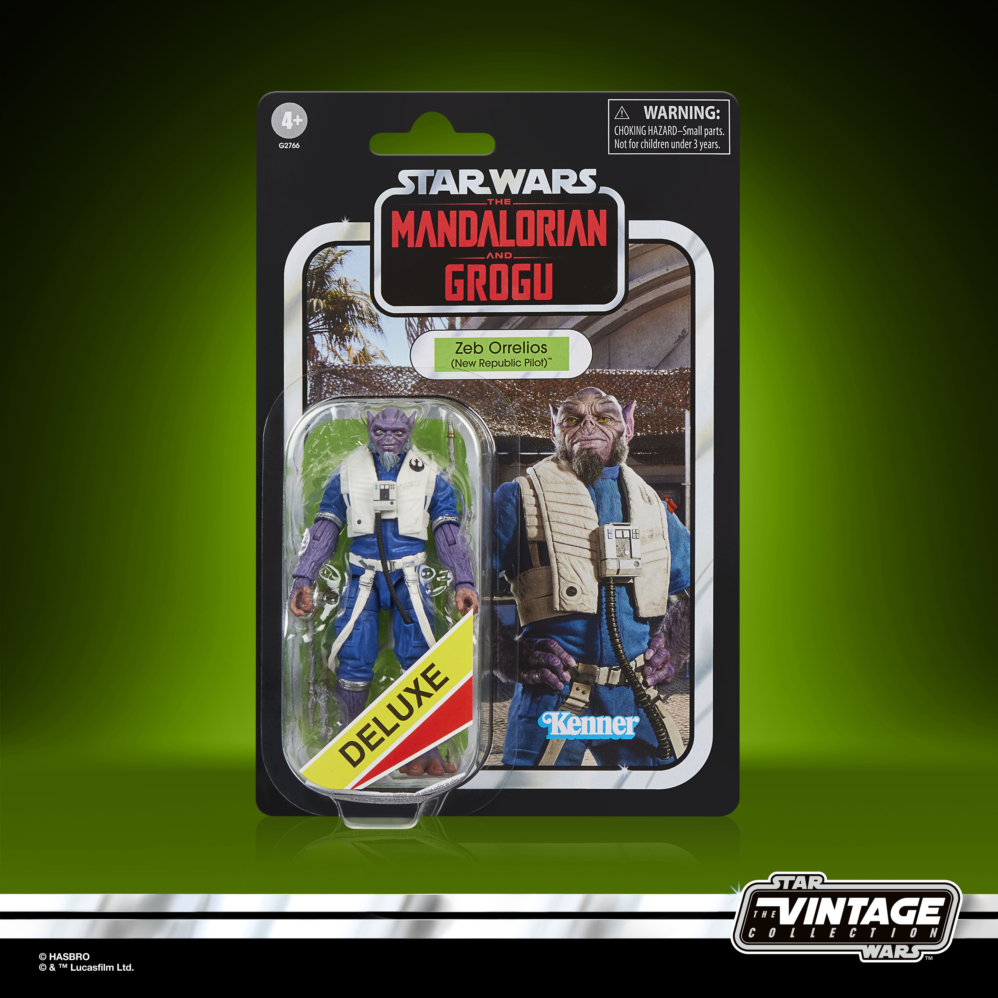 Star Wars: The Vintage Collection Zeb Orrelios (New Republic Pilot) Deluxe Action Figure (The Mandalorian and Grogu) Gallery Image 10