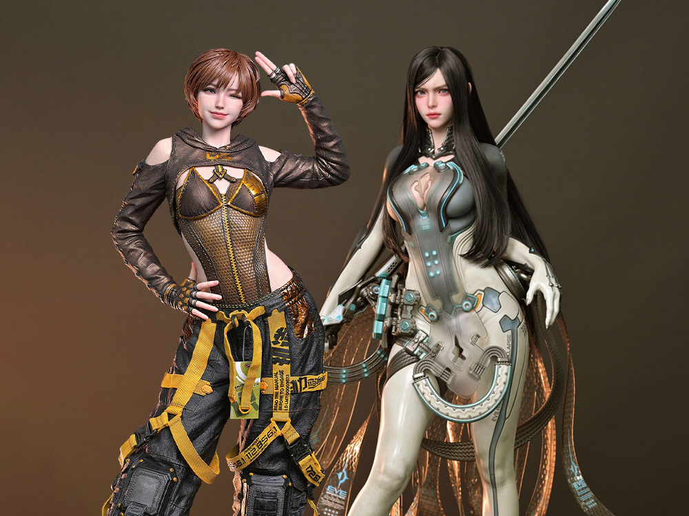 Stellar Blade Hyperreal Raven and Lily 1/3 Scale Limited Edition Statue Set Gallery Image 1