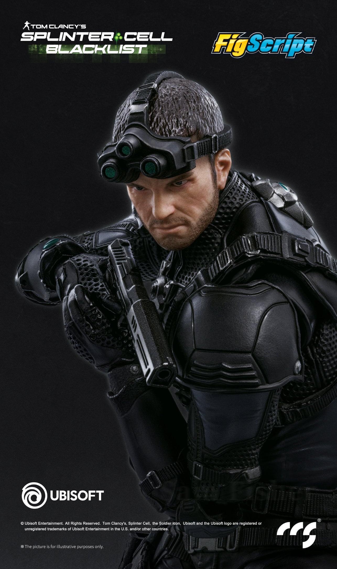 Splinter Cell: Blacklist FigScript Sam Fisher 1/12 Scale Action Figure Gallery Image 13