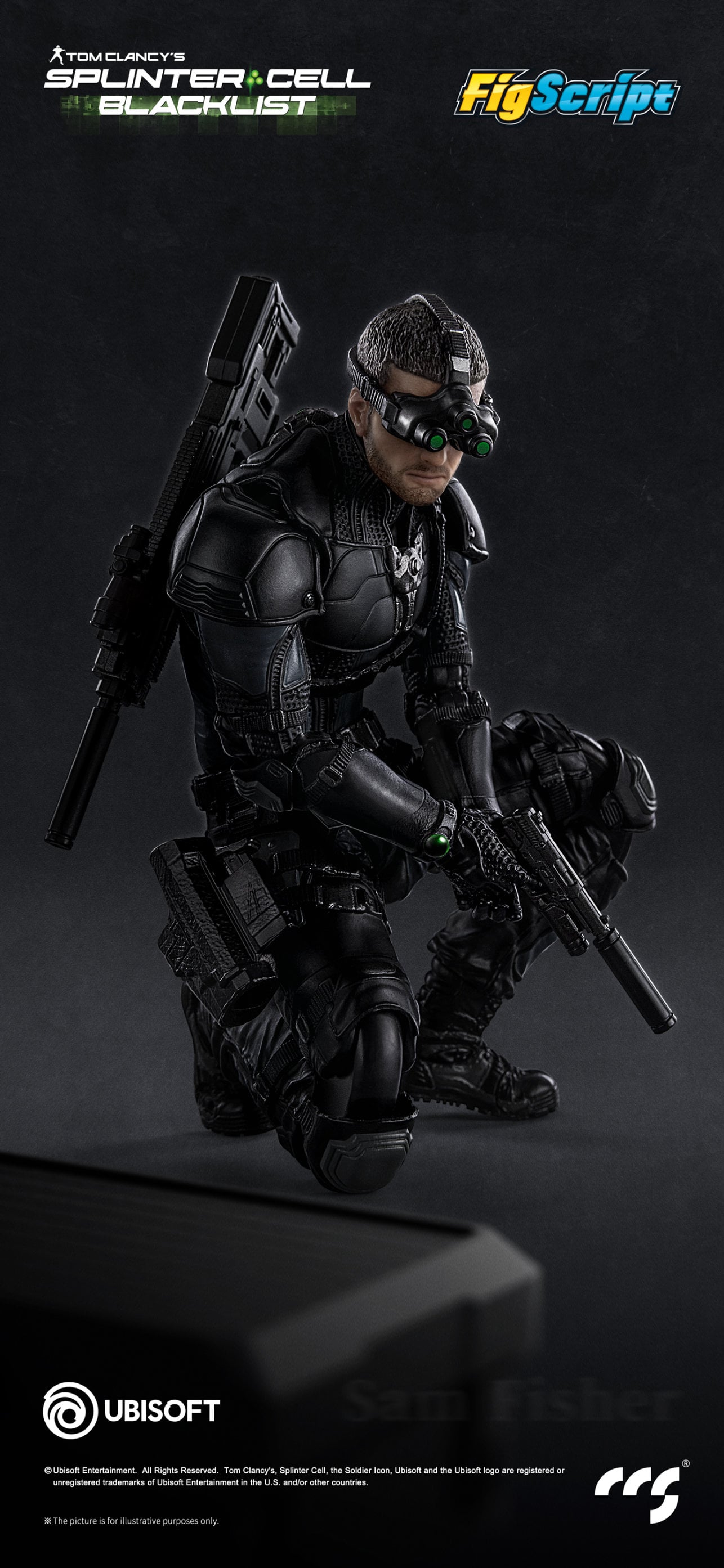 Splinter Cell: Blacklist FigScript Sam Fisher 1/12 Scale Action Figure Gallery Image 11