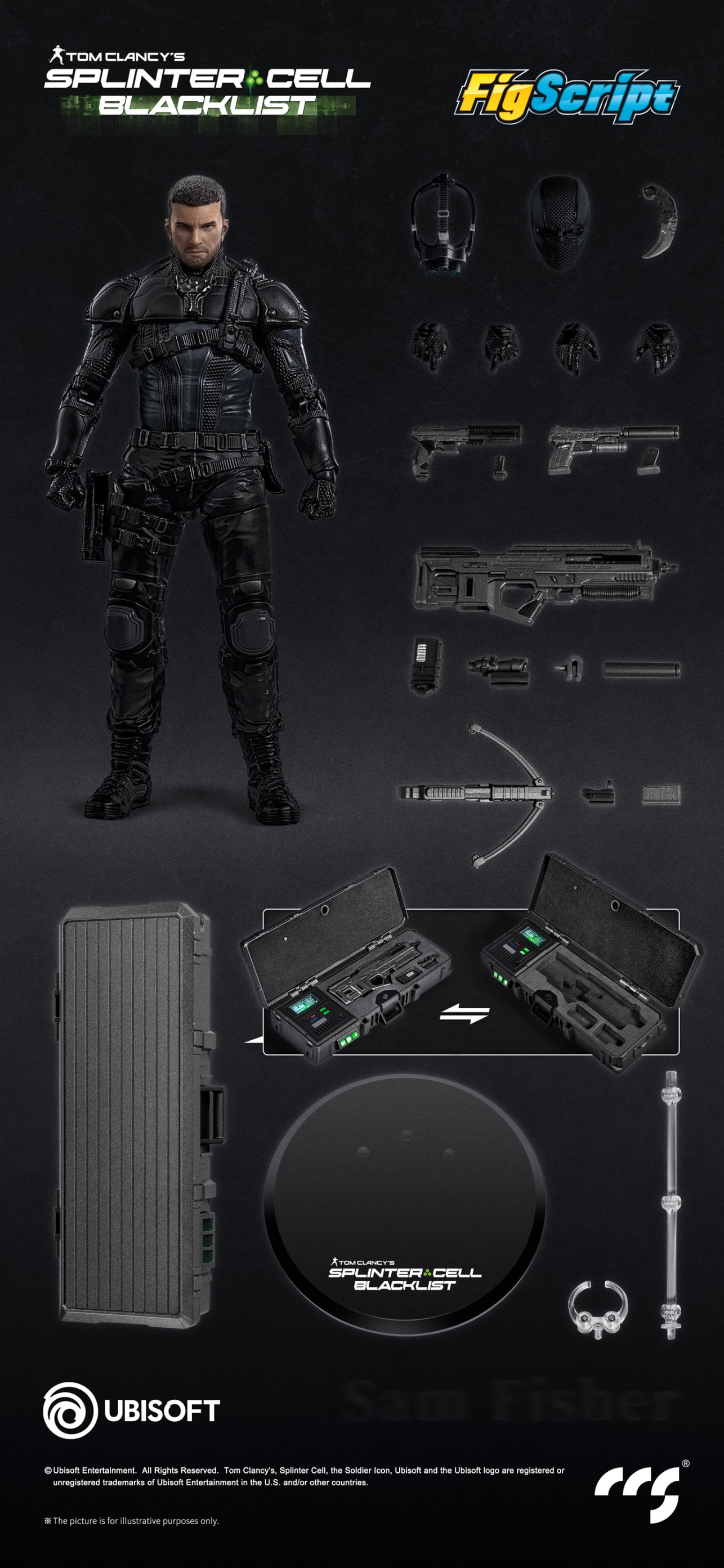 Splinter Cell: Blacklist FigScript Sam Fisher 1/12 Scale Action Figure Gallery Image 14