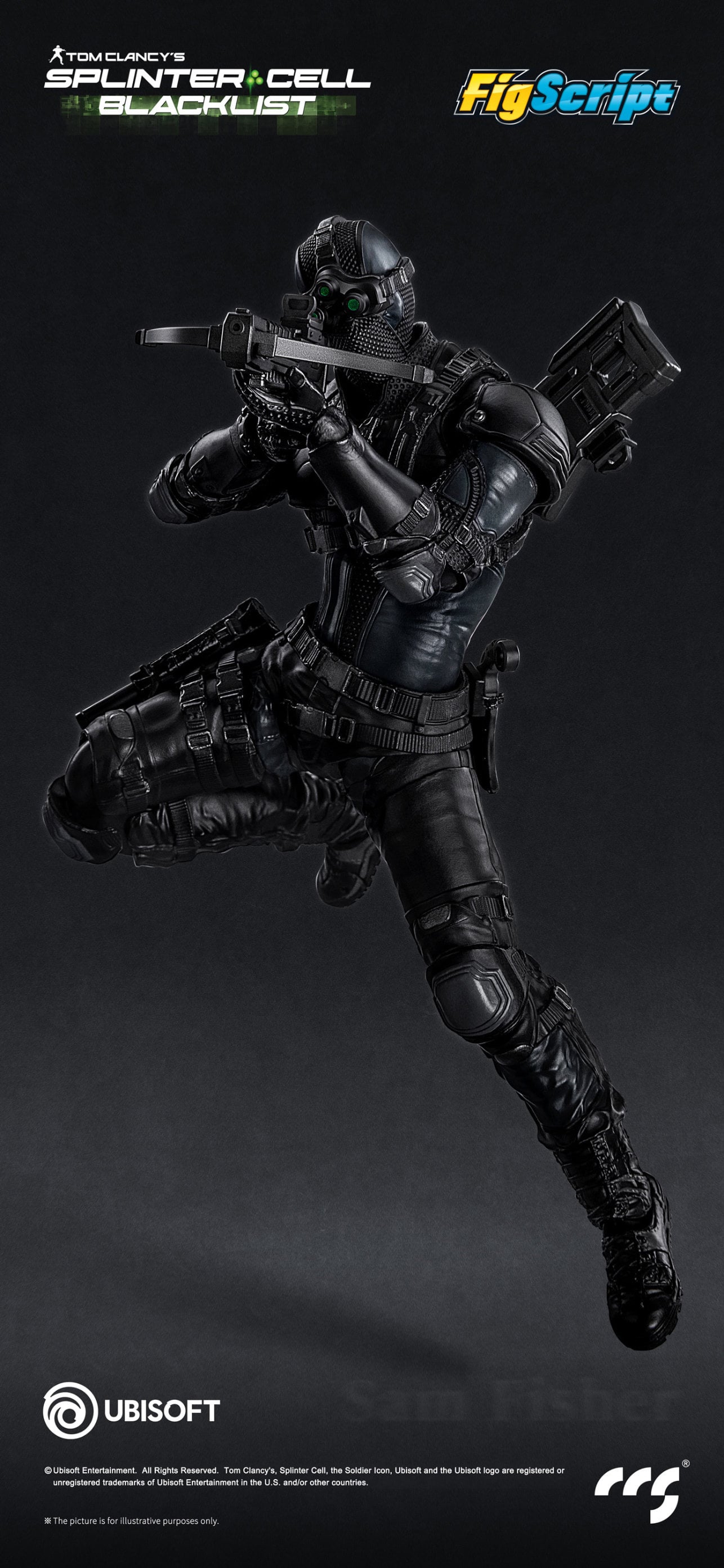 Splinter Cell: Blacklist FigScript Sam Fisher 1/12 Scale Action Figure Gallery Image 7
