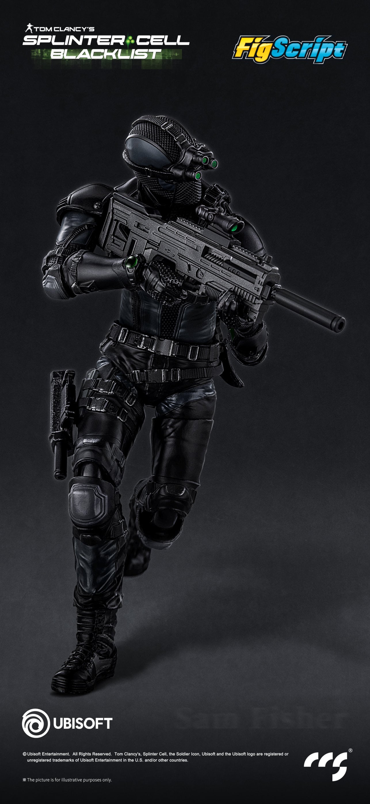 Splinter Cell: Blacklist FigScript Sam Fisher 1/12 Scale Action Figure Gallery Image 5