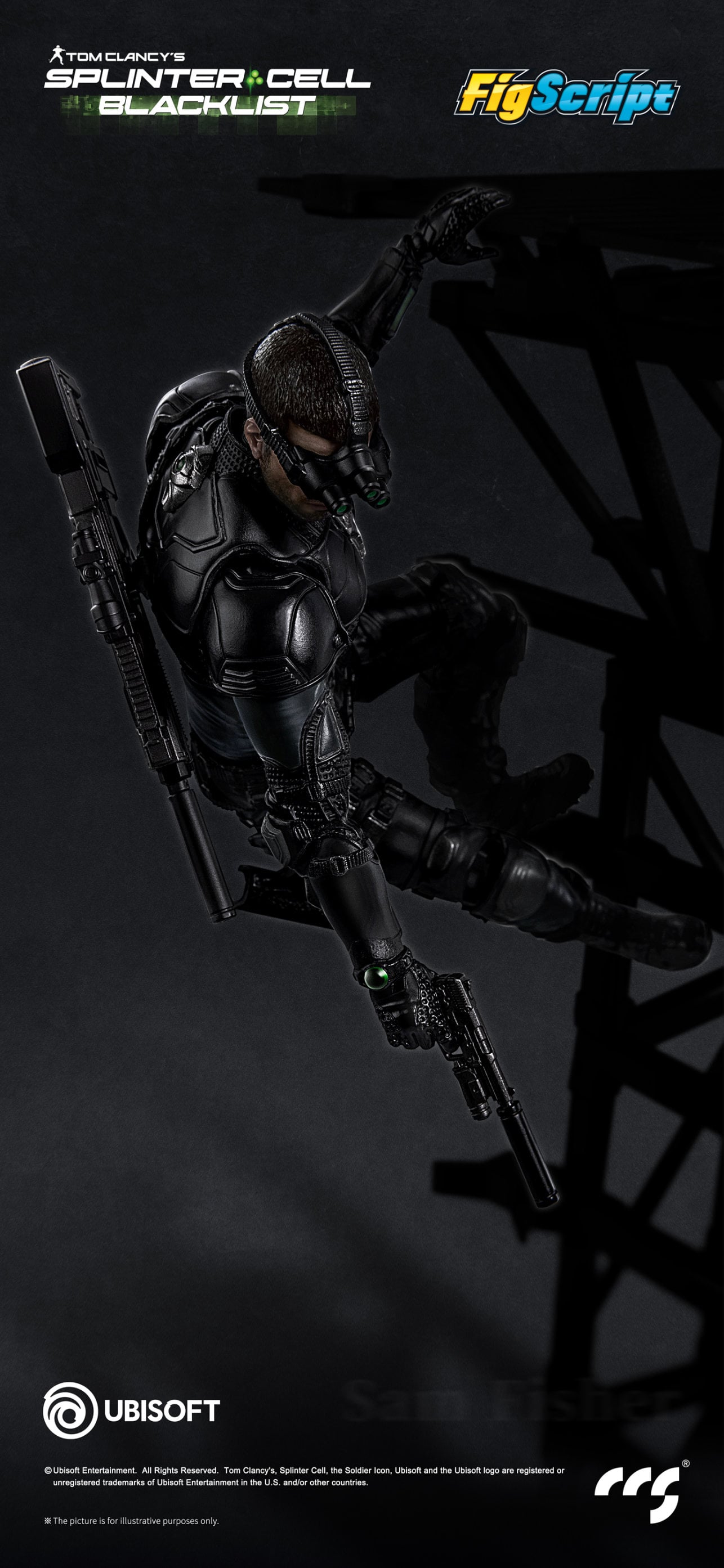 Splinter Cell: Blacklist FigScript Sam Fisher 1/12 Scale Action Figure Gallery Image 12