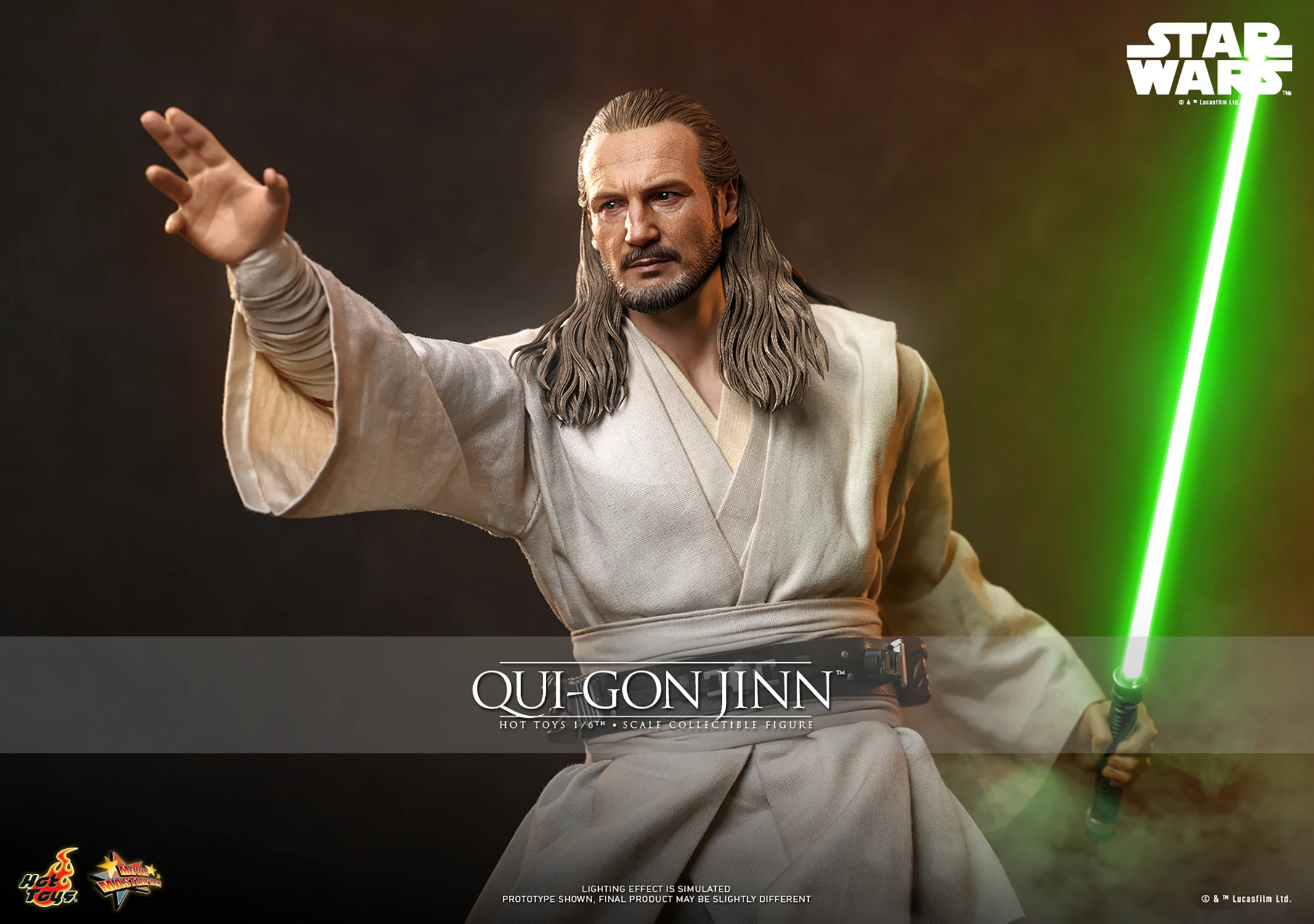 Star Wars: The Phantom Menace MMS880 Qui-Gon Jinn 1/6th Scale Collectible Figure Gallery Image 3