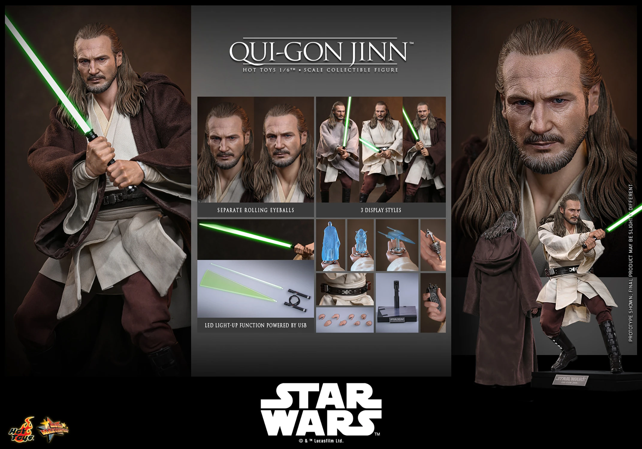 Star Wars: The Phantom Menace MMS880 Qui-Gon Jinn 1/6th Scale Collectible Figure Gallery Image 22