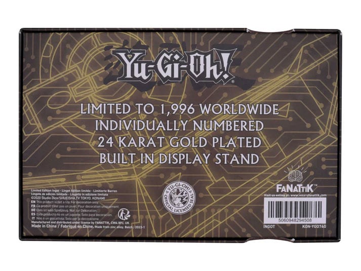Yu-Gi-Oh! 24K Gold Plated Duel Disk Mini Replica