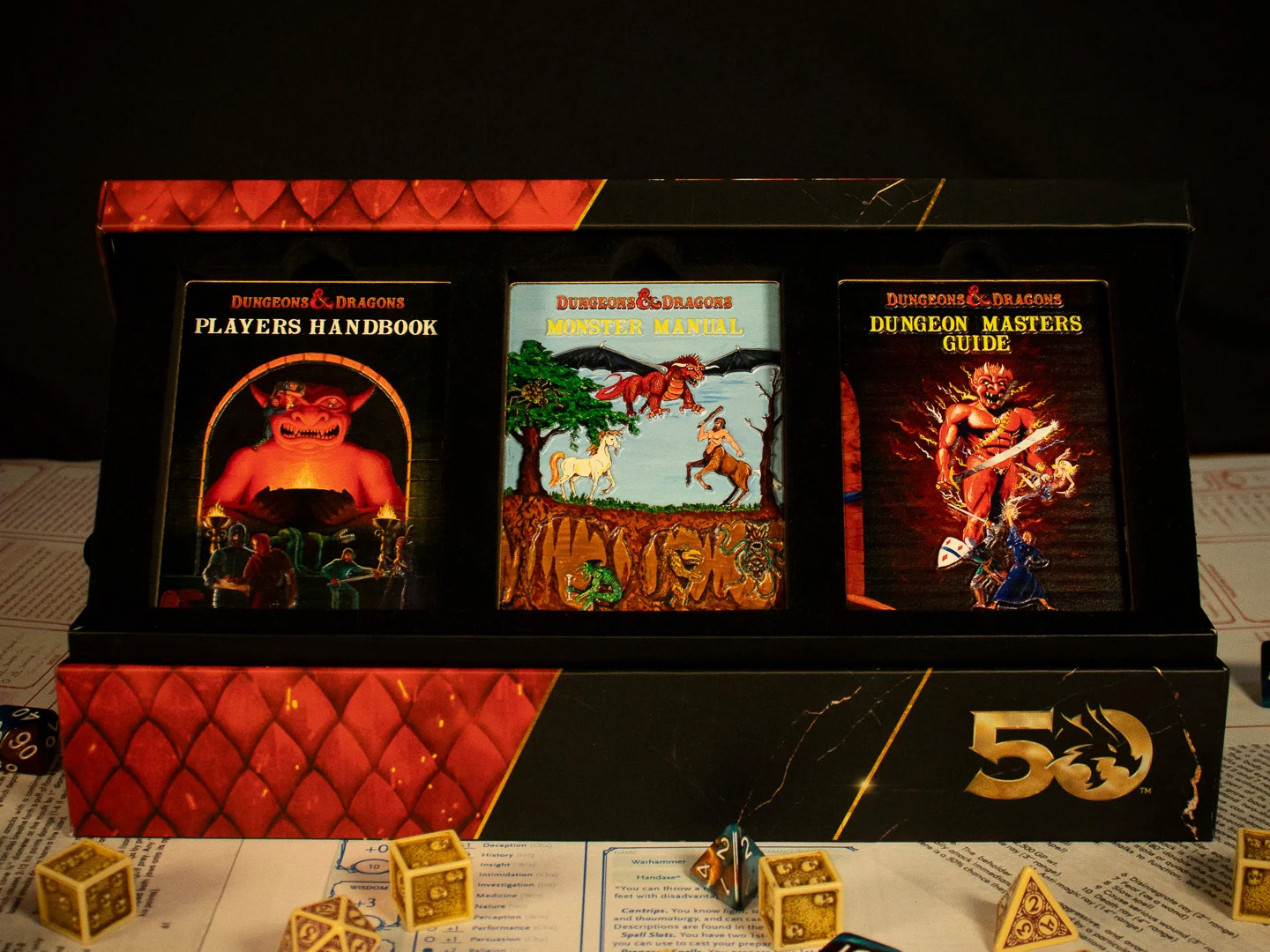 Dungeons & Dragons 50th Anniversary 1st Edition Book Cover Ingot Set