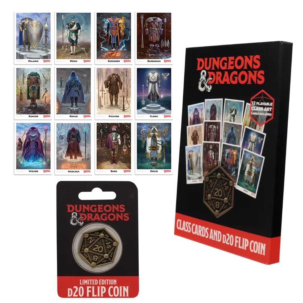 Dungeons & Dragons Class Cards and D20 Flip Coin Set Gallery Image 3